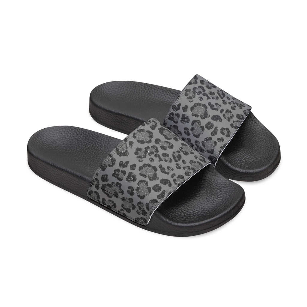 Leopard Print Removable-Strap Slide Sandals — Women's Casual Pool & Beach Footwear