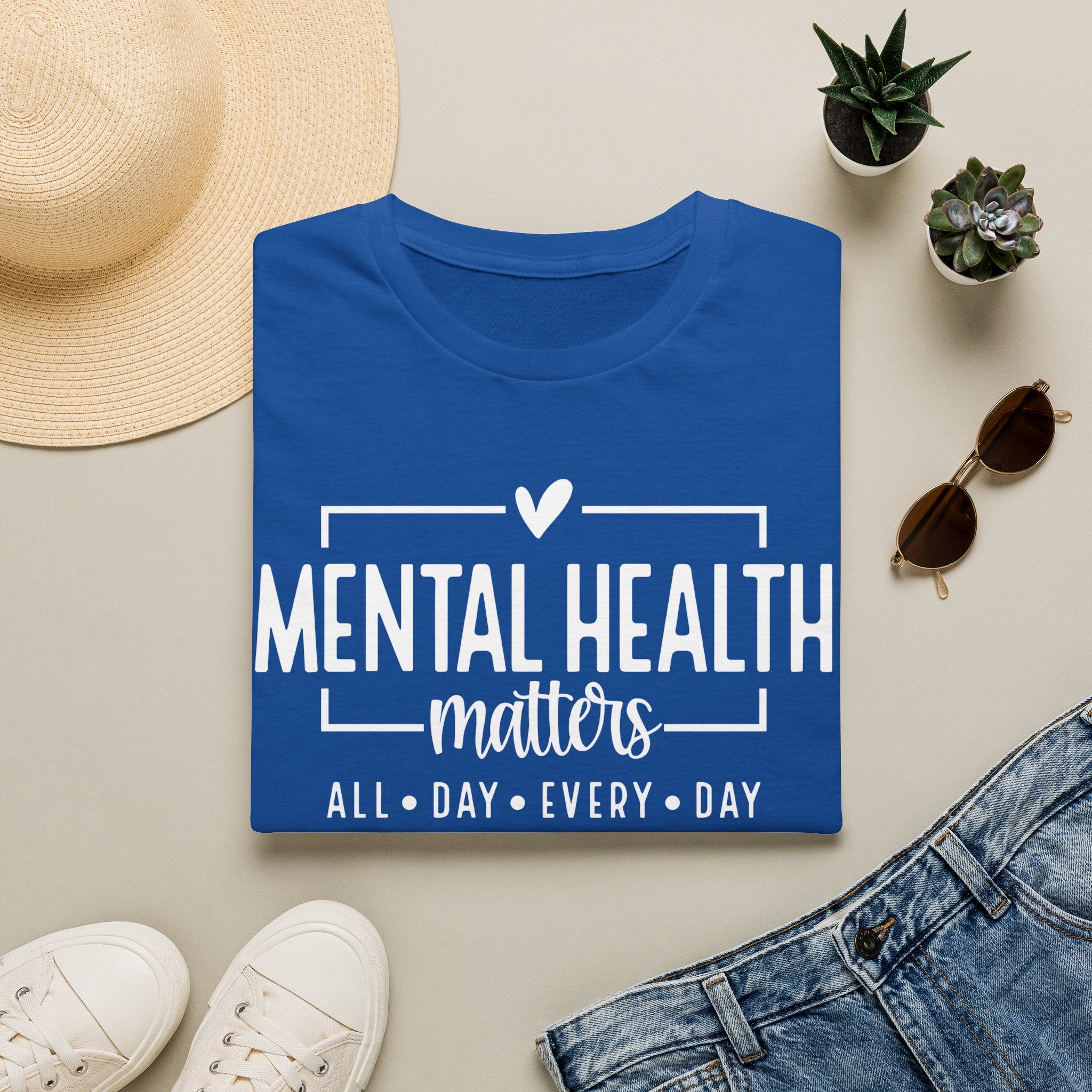 Mental Health Matters T-Shirt — "All Day • Every Day" Awareness Tee
