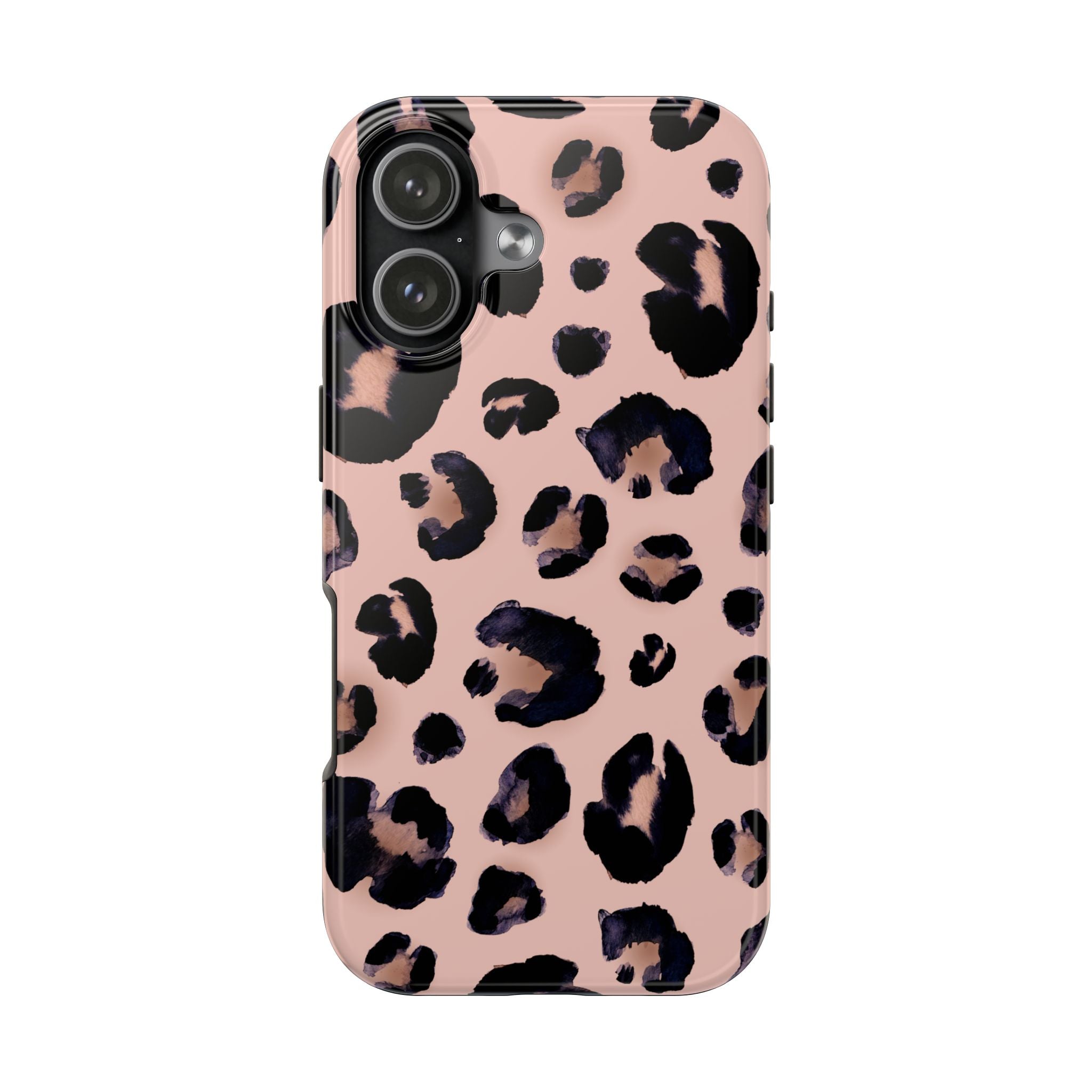 Leopard Print Tough Phone Case — Pink Animal Print Protective Cover