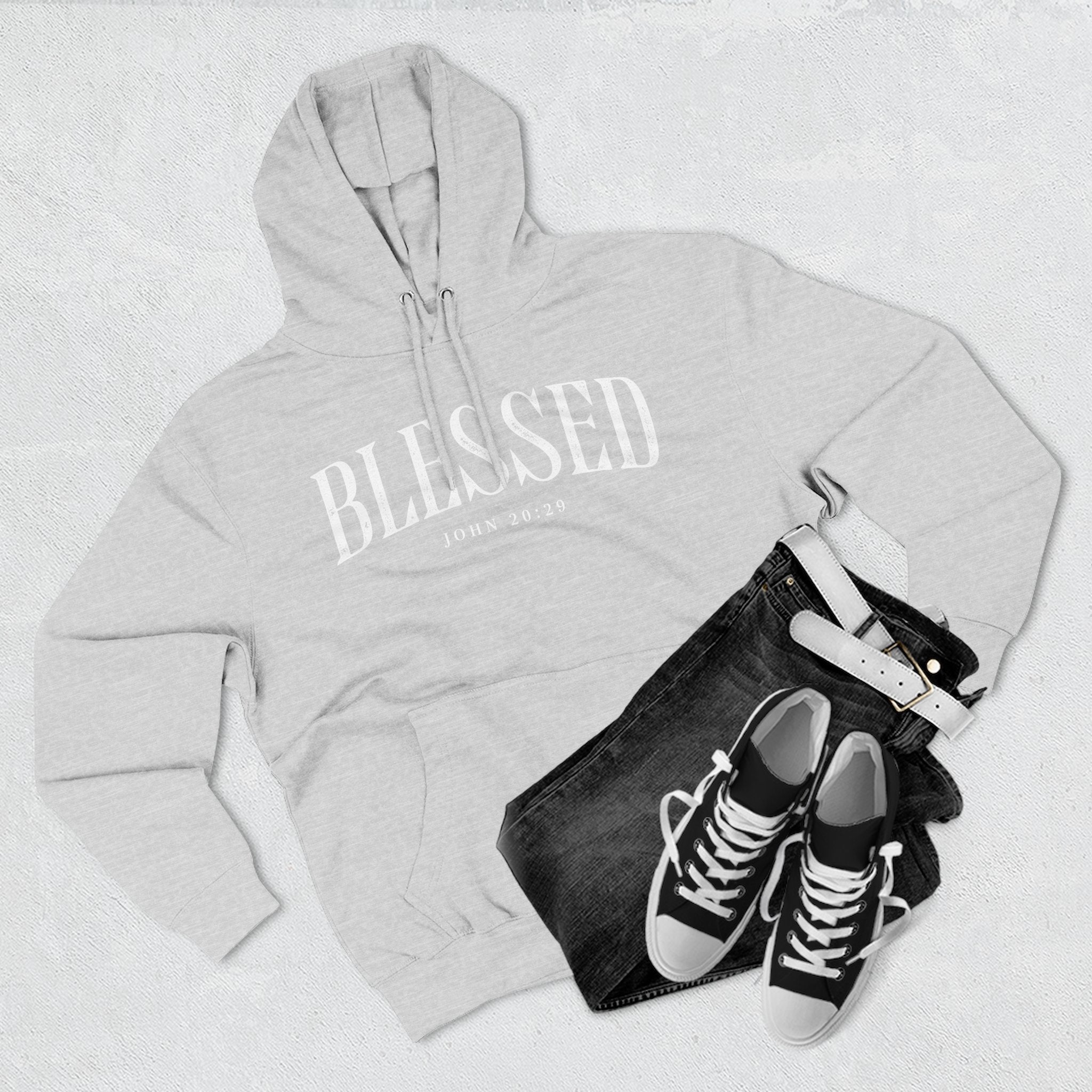 Blessed Fleece Hoodie — Cozy "BLESSED" Pullover for Faith & Everyday Comfort