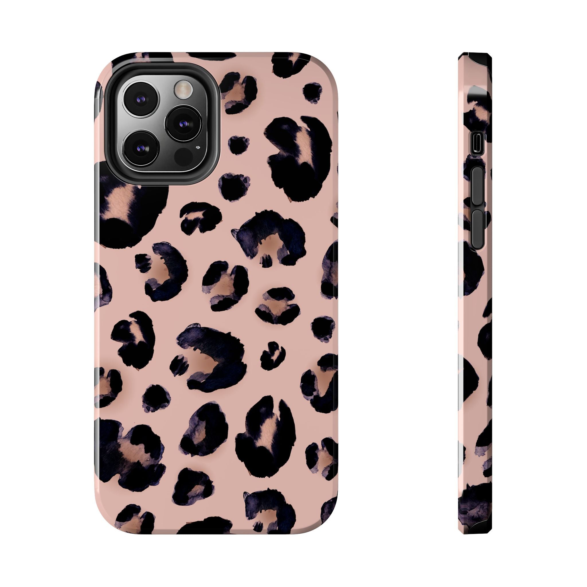 Leopard Print Tough Phone Case — Pink Animal Print Protective Cover