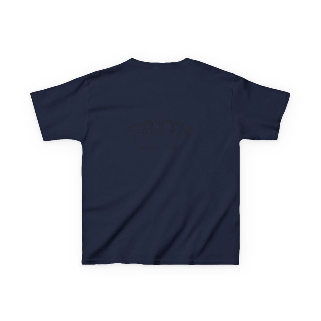 Faith Over Fear Kids T-Shirt | Christian Typography Tee