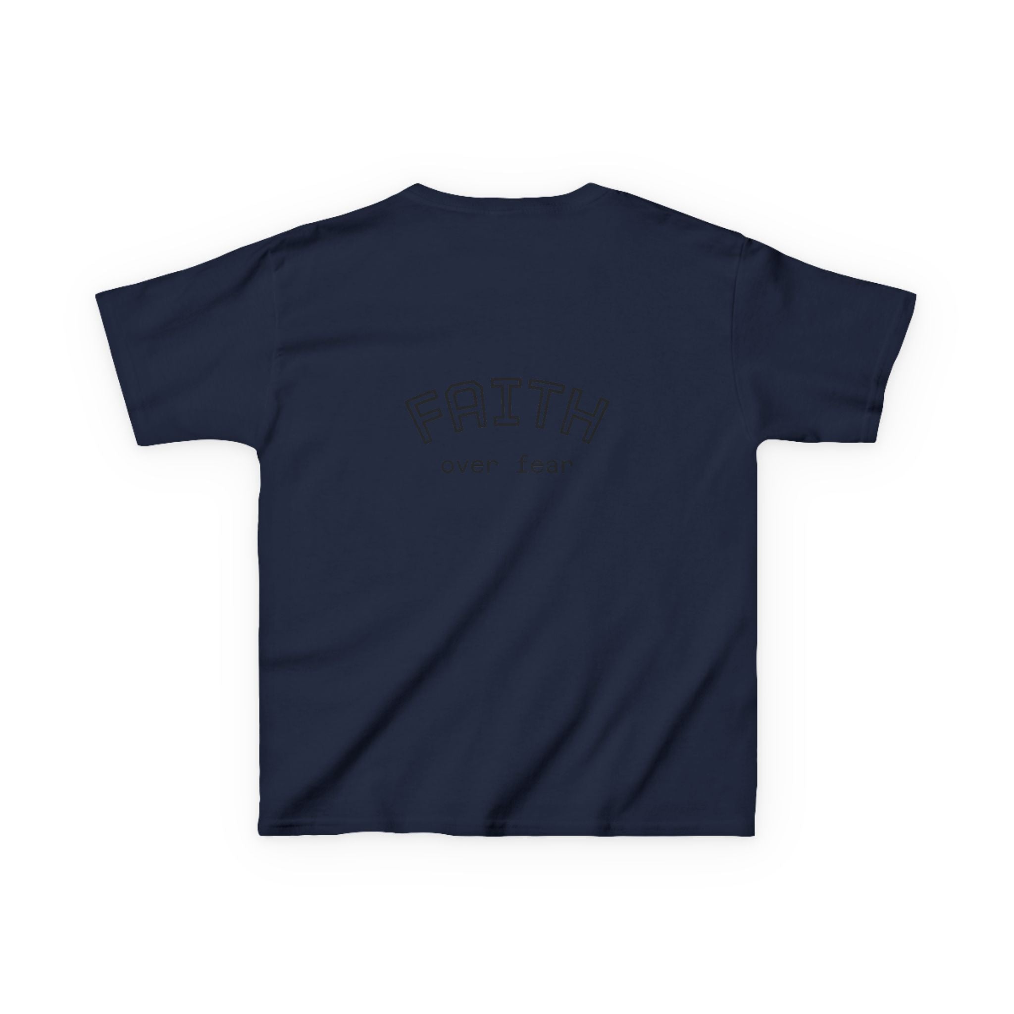 Faith Over Fear Kids T-Shirt | Christian Typography Tee