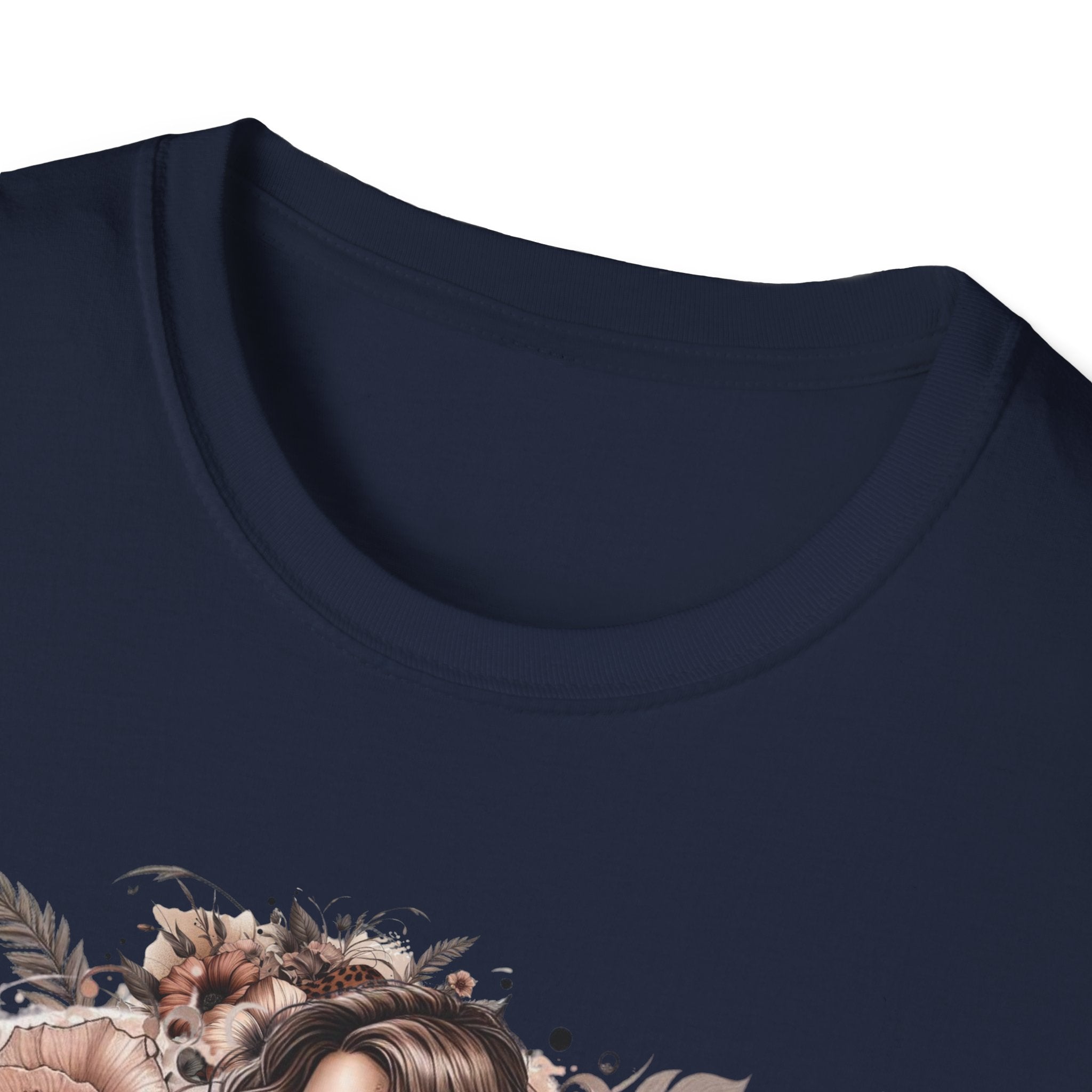 Graphic T-Shirt - 'Stay Humble' Floral Girl Vintage Coffee Tee