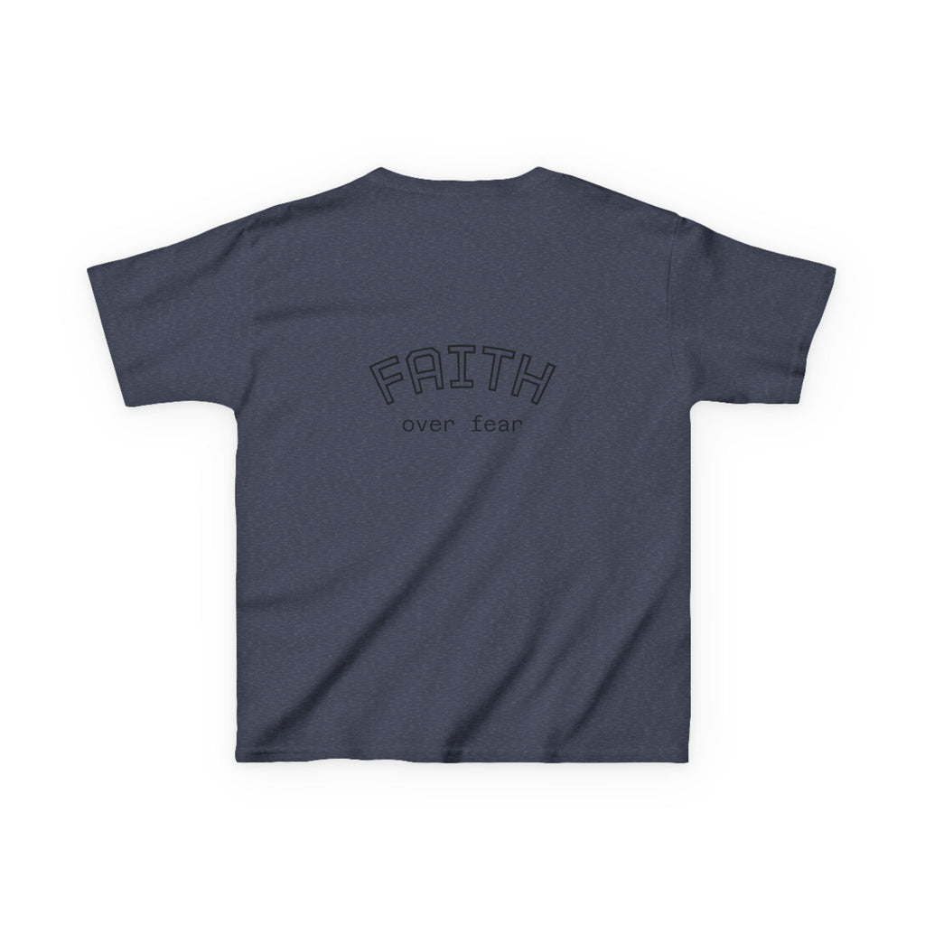 Faith Over Fear Kids T-Shirt | Christian Typography Tee