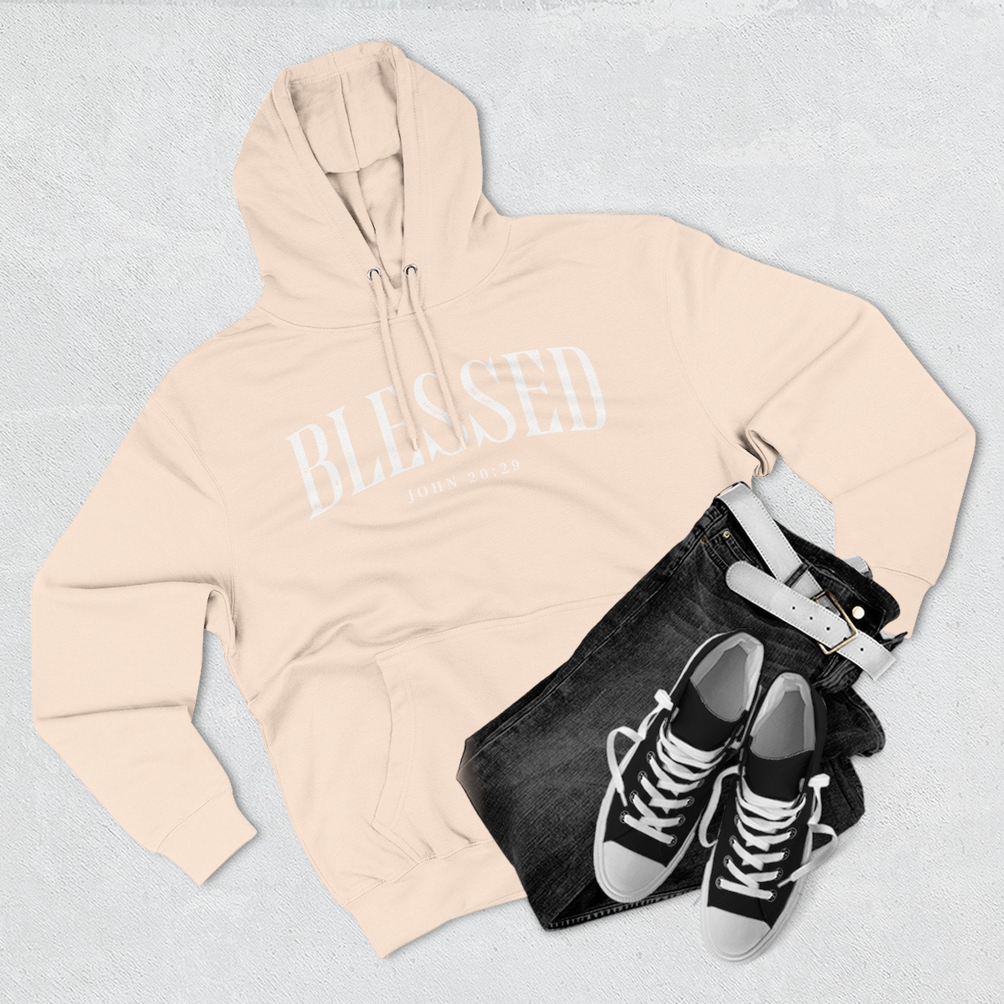 Blessed Fleece Hoodie — Cozy "BLESSED" Pullover for Faith & Everyday Comfort