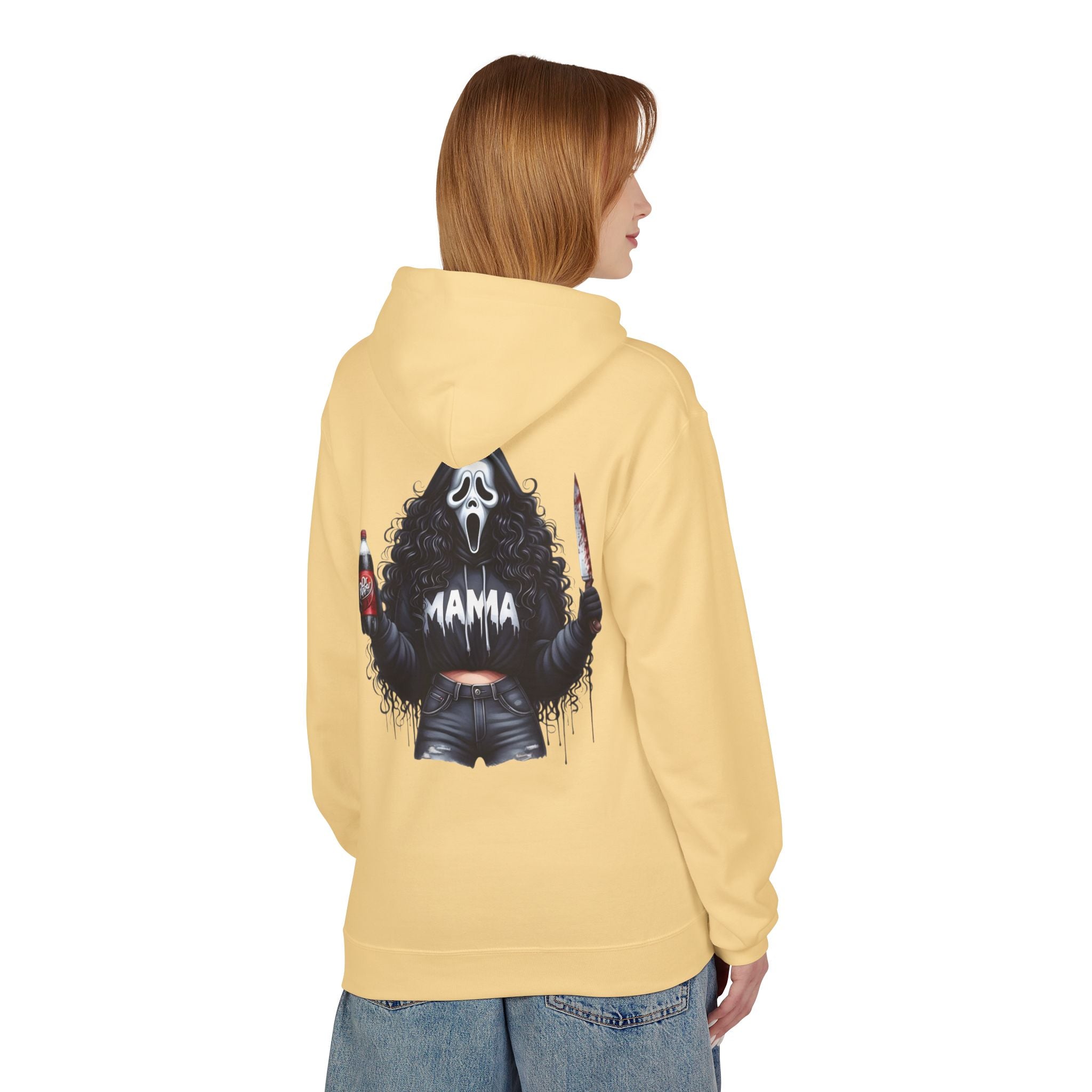 Horror Mama Hoodie — 'What's Your Favorite Scary Movie?' Graphic Hooded Sweatshirt
