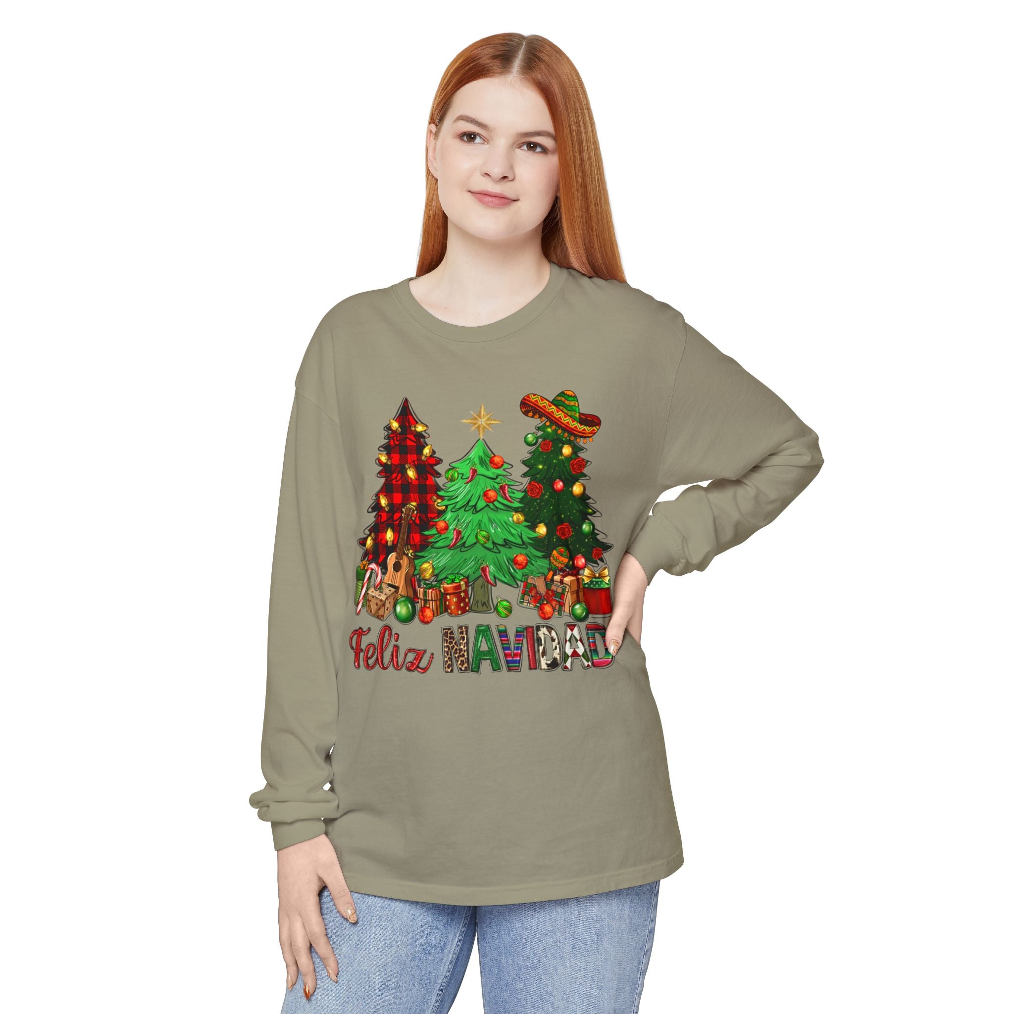 Feliz Navidad Christmas Long Sleeve Tee