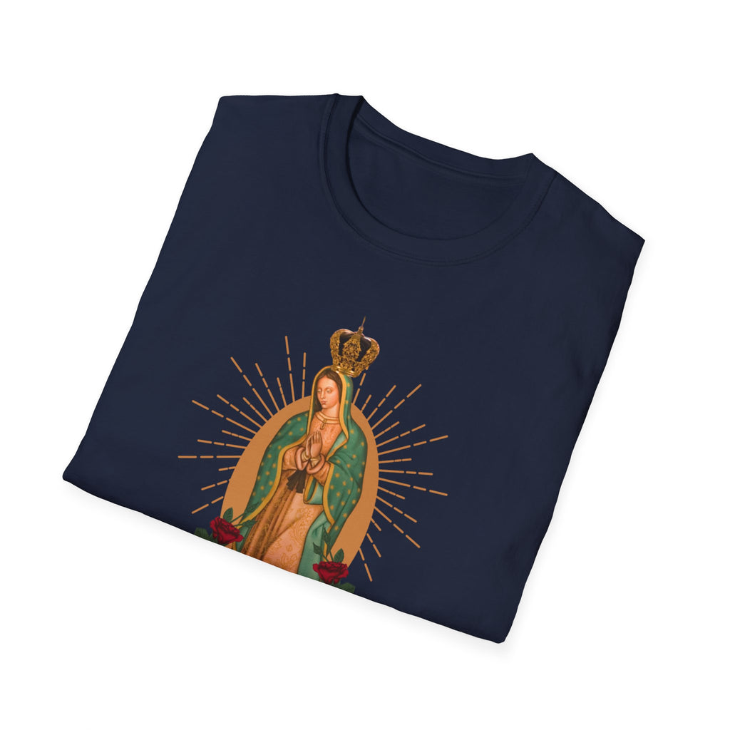 Our Lady of Guadalupe illustration T-Shirt | Virgin Mary, roses, devotional art
