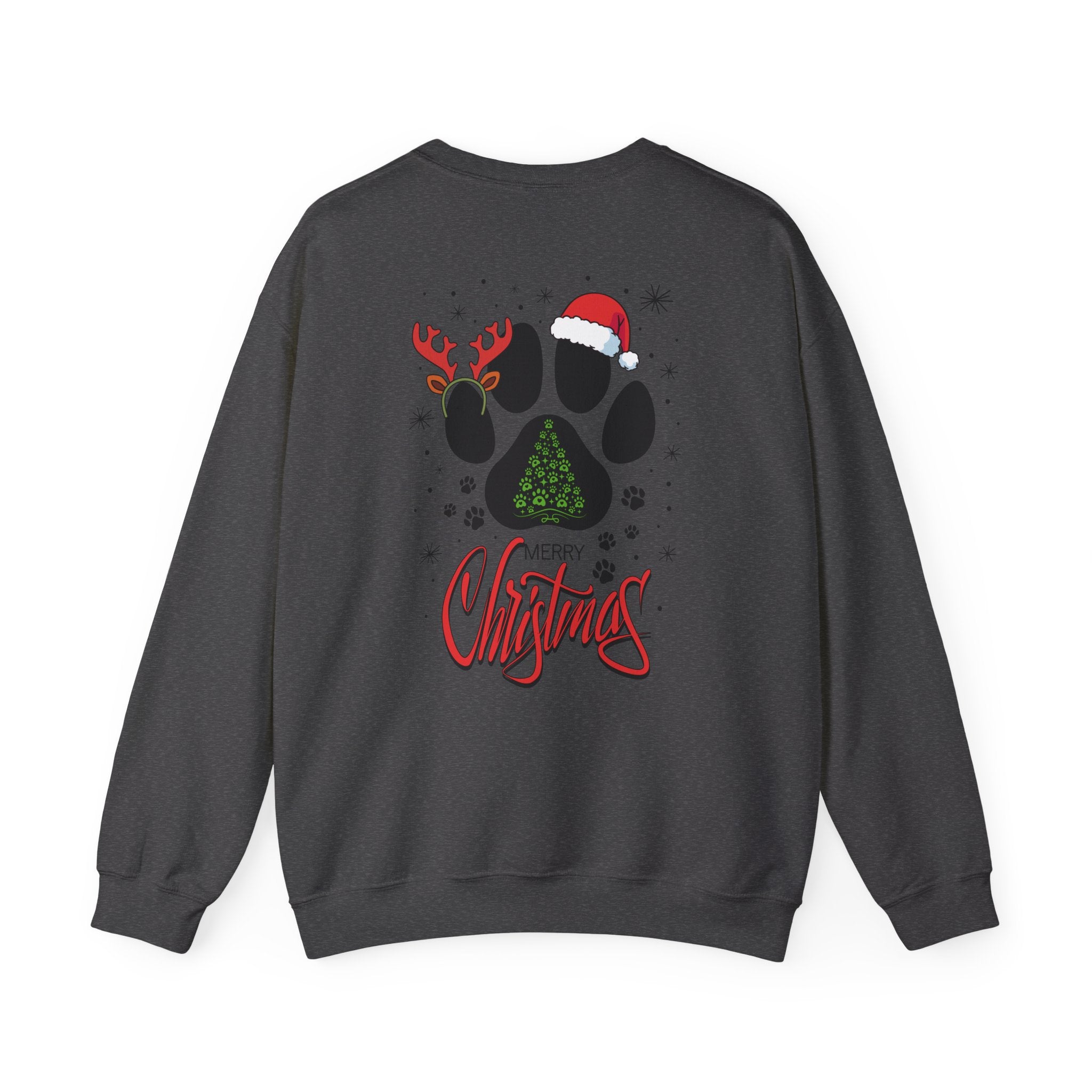 Christmas Paw Print Sweatshirt - Merry Christmas Pet Lover Crewneck