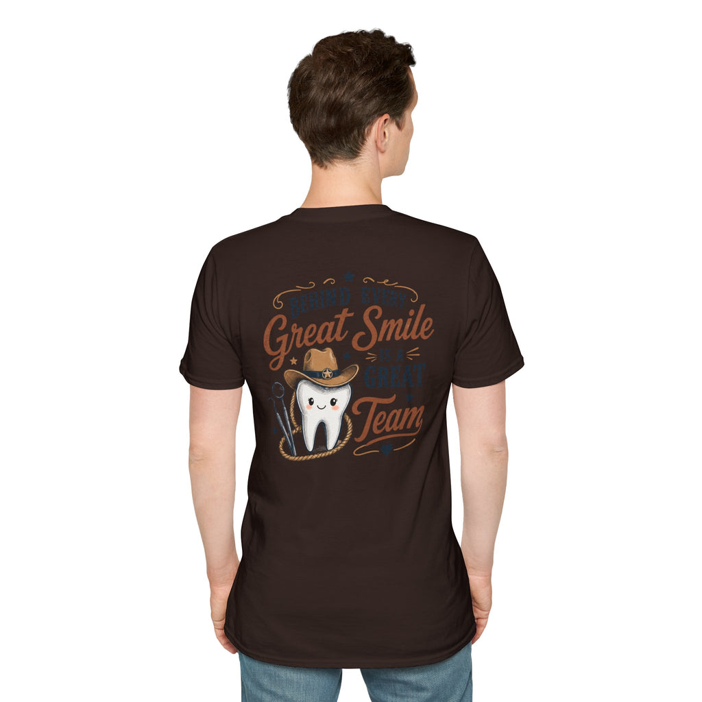 Cowboy Tooth Tee — Cute Western Dental Graphic T-Shirt