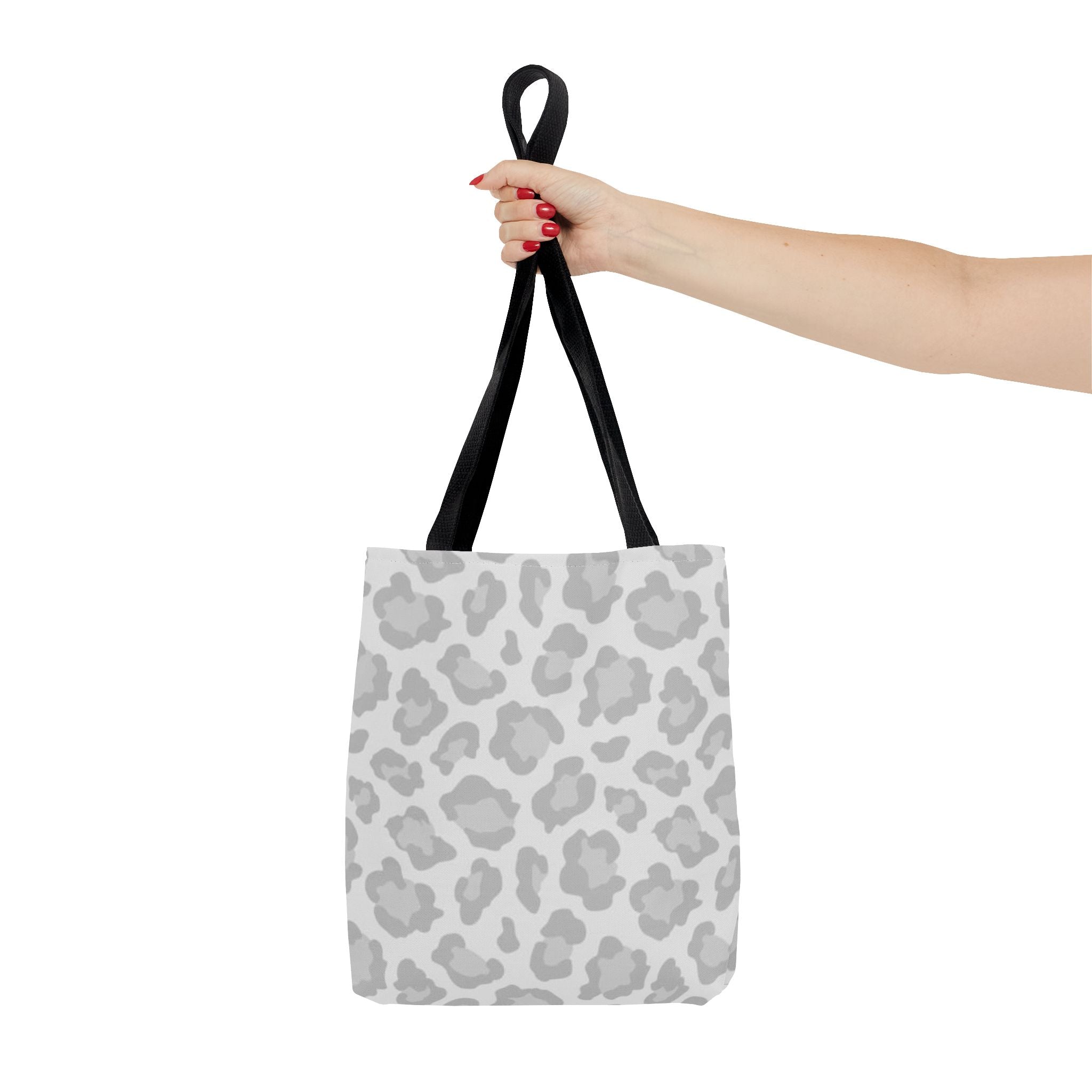 Gray Leopard Print Tote Bag – All-Over-Print Casual Shopper