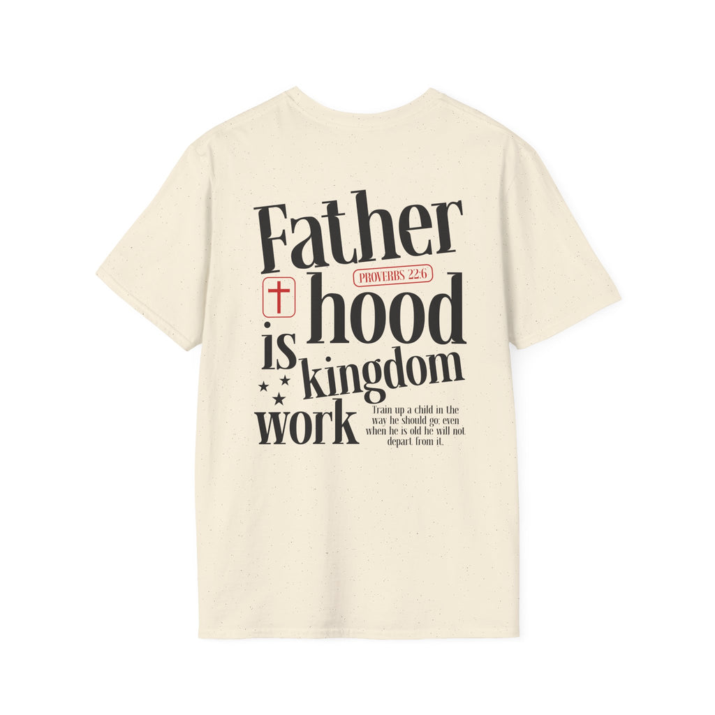 Fatherhood T-Shirt — Minimal 'Father + Hood' Dad Tee | New Dad Gift, Father’s Day