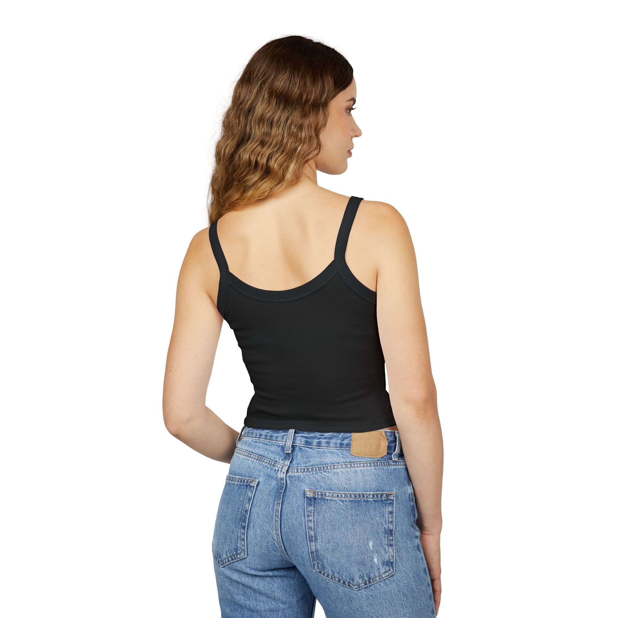 Mama Floral Crop Tank — Women's Spaghetti Strap 'MAMA' Graphic
