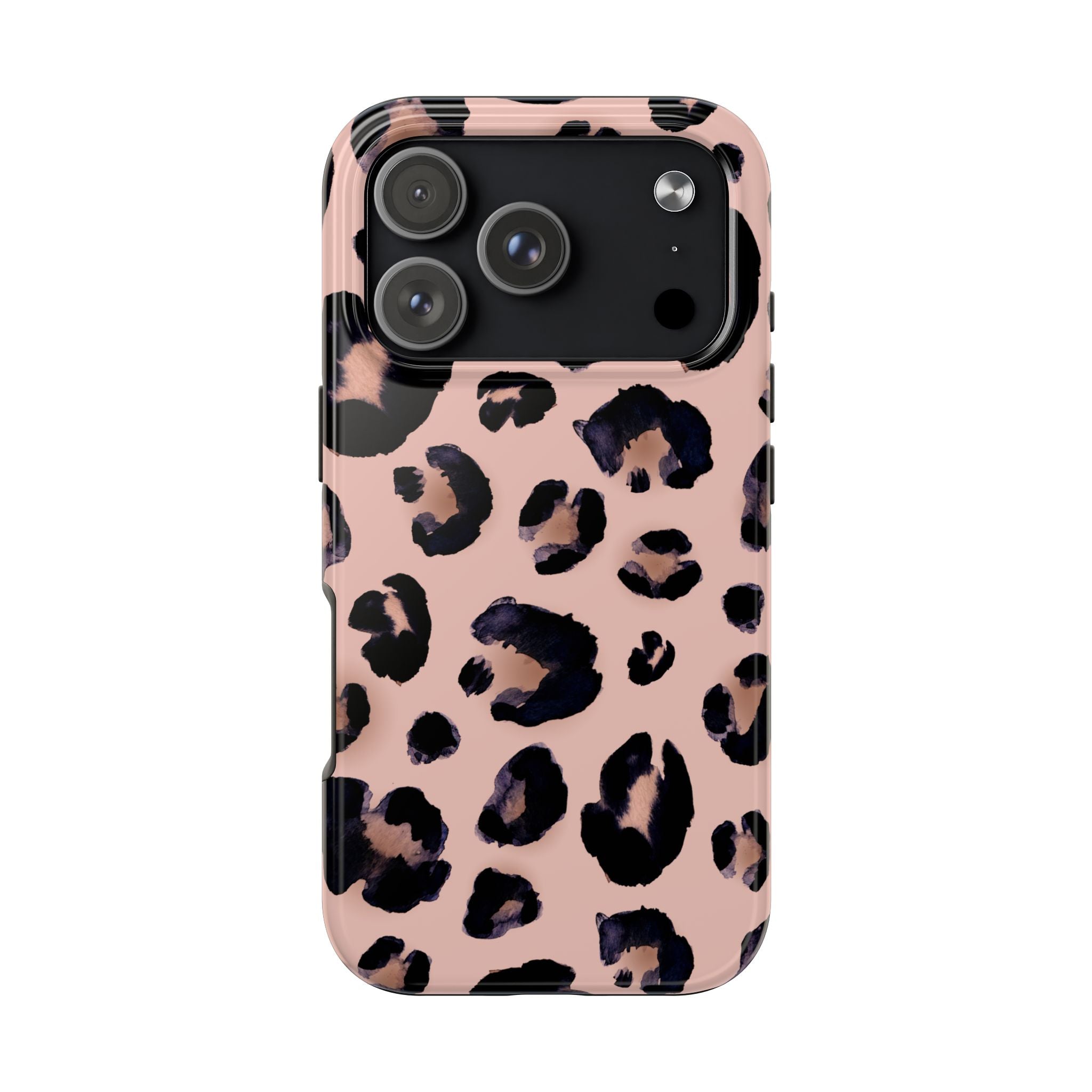 Leopard Print Tough Phone Case — Pink Animal Print Protective Cover