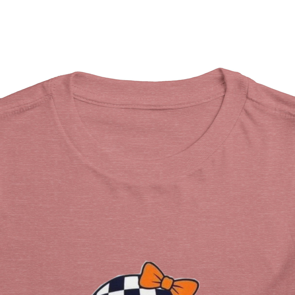 Checkerboard Ghost Toddler Tee — Cute Halloween Bubblegum Design