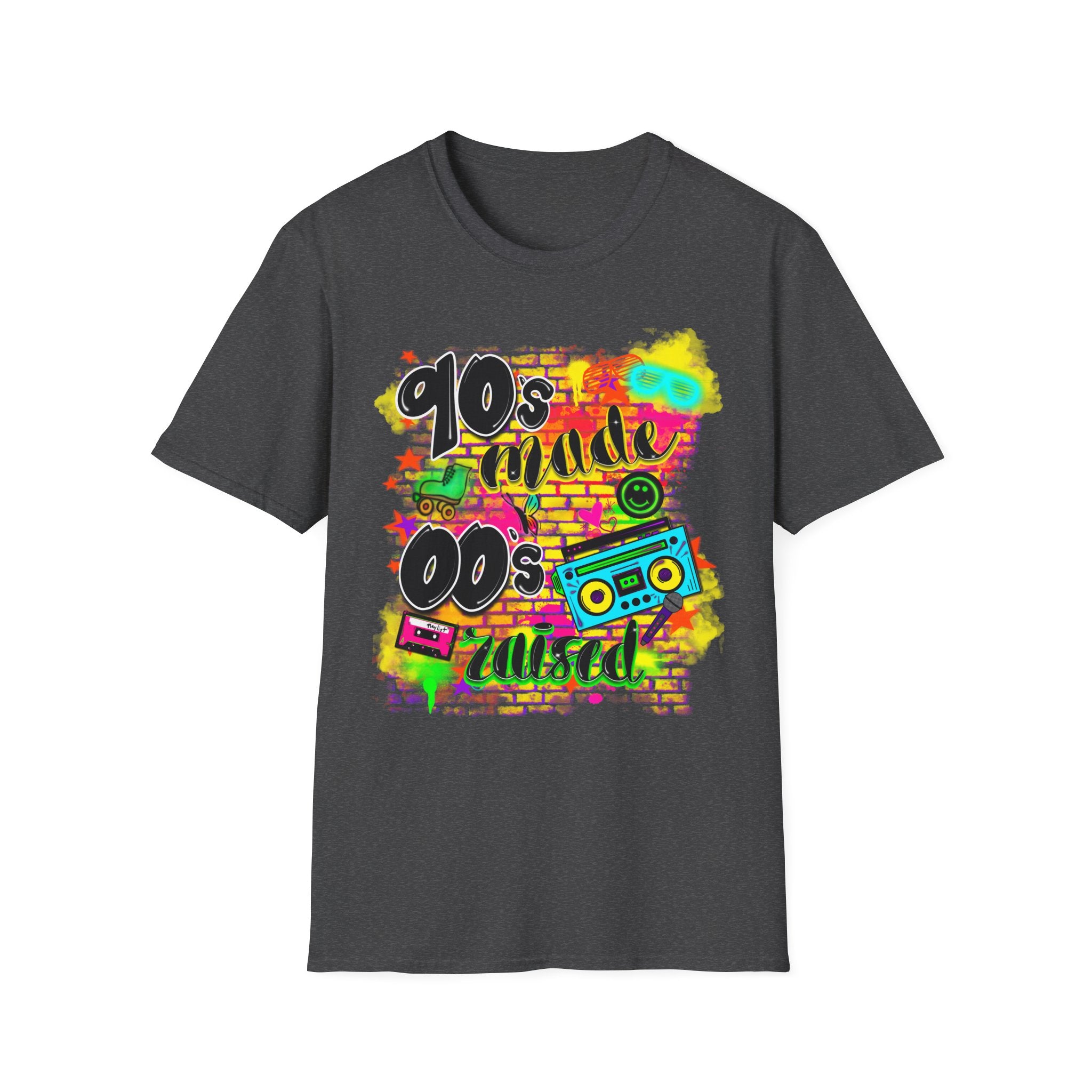 90s Vibes T-Shirt — '90s Made, 00s Raised' Retro Graffiti Tee