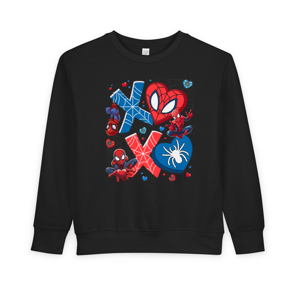 Spiderman Heart Valentines Toddler Sweatshirt