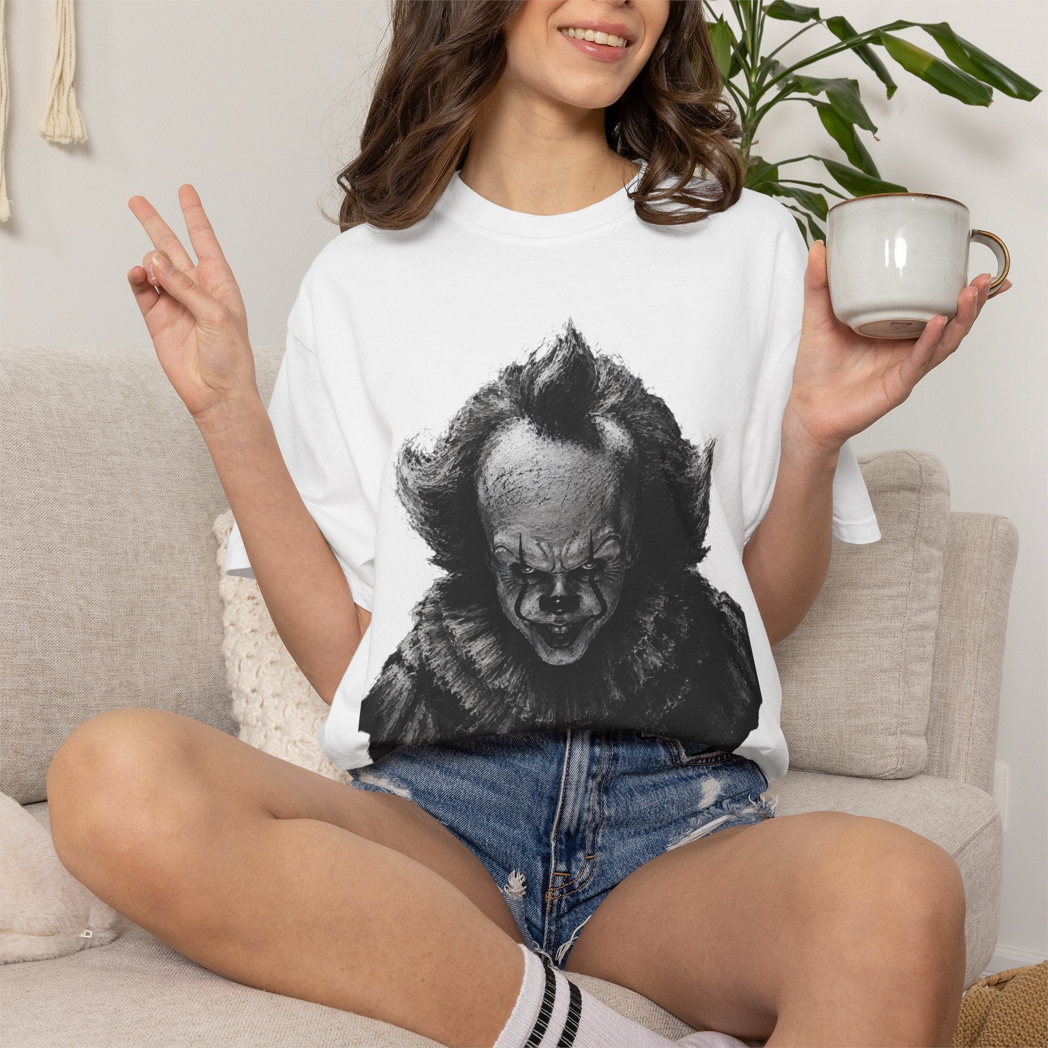 Horror Clown T-Shirt — Dark Portrait Tee
