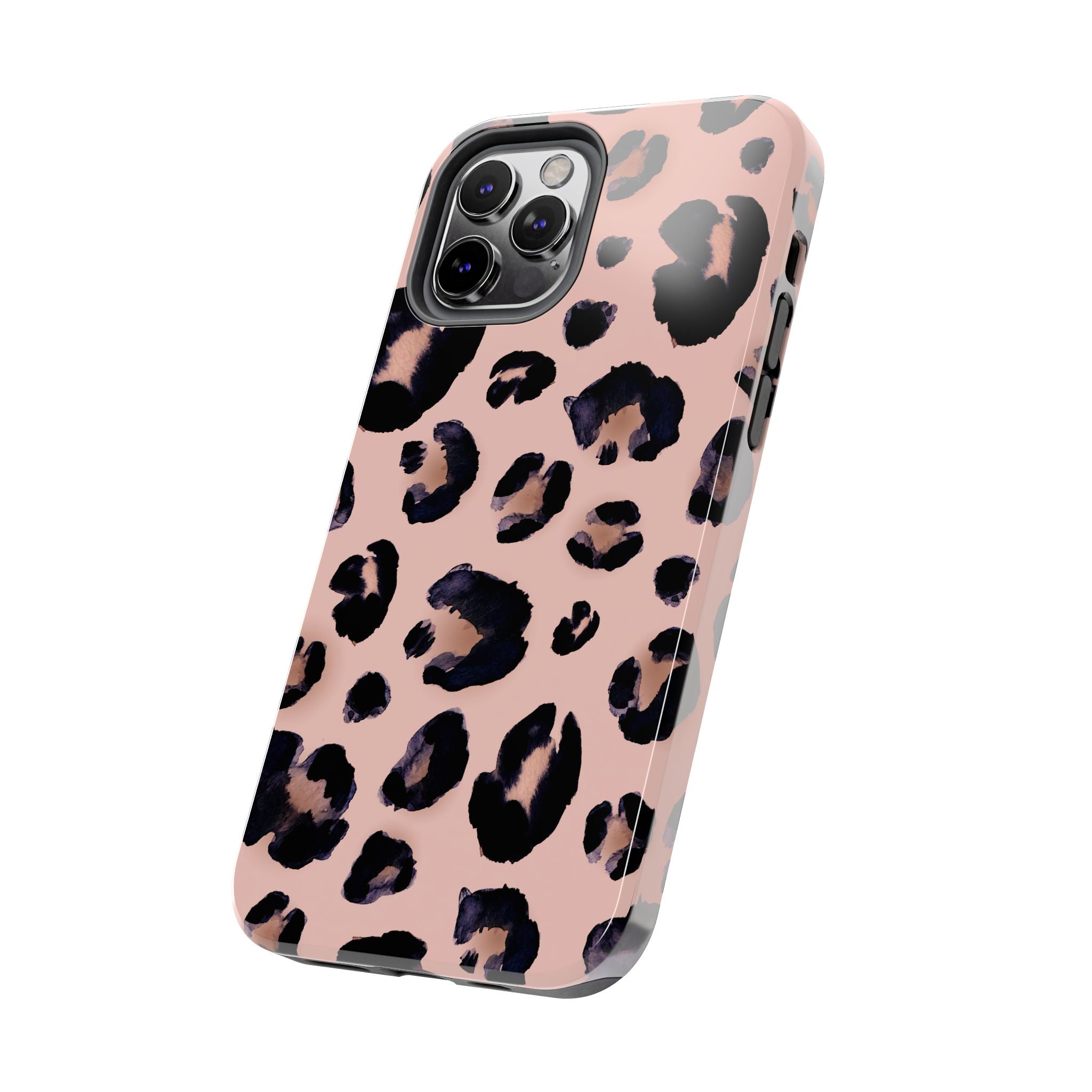 Leopard Print Tough Phone Case — Pink Animal Print Protective Cover