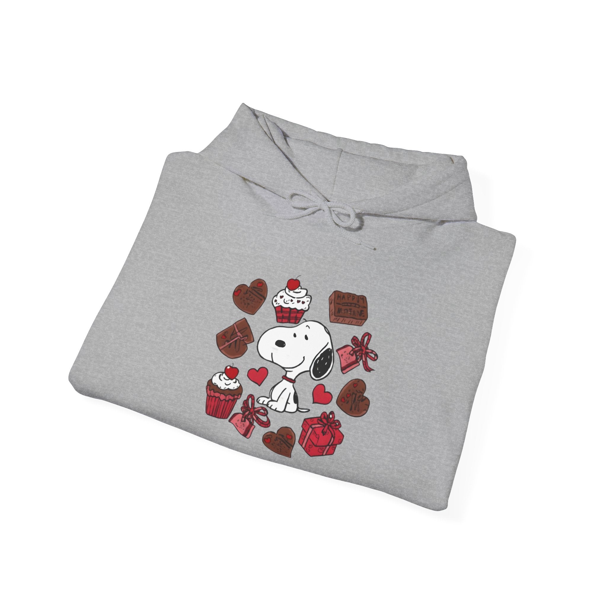 Snoopy Valentine Heart Hoodie | Cute Chocolate Cupcake Love Design