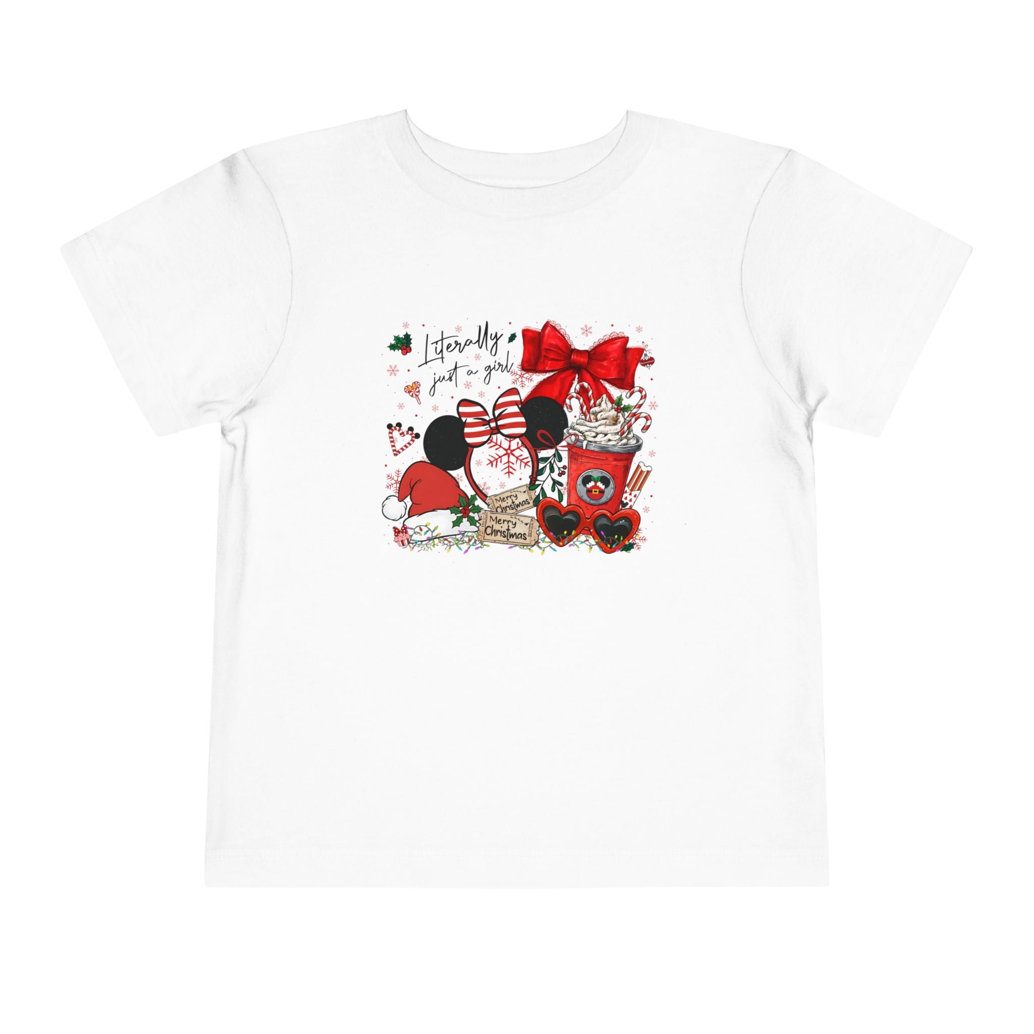 Toddler Tee — Cute Valentine Mickey Ears Coffee & Treats Design