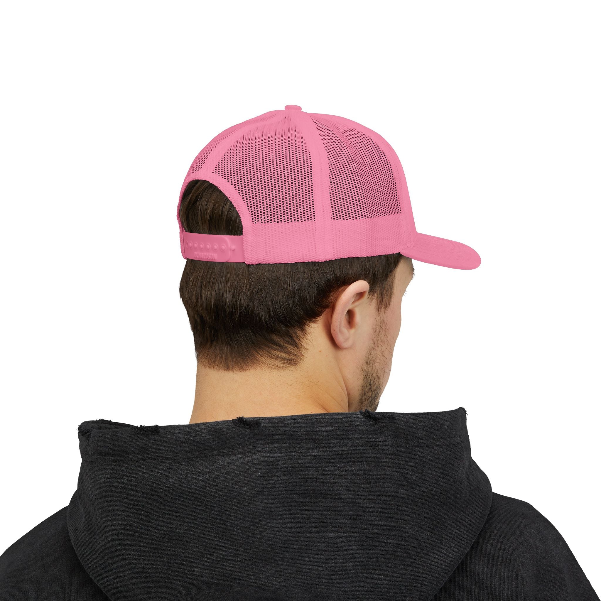 Embroidered Red Rose Trucker Cap
