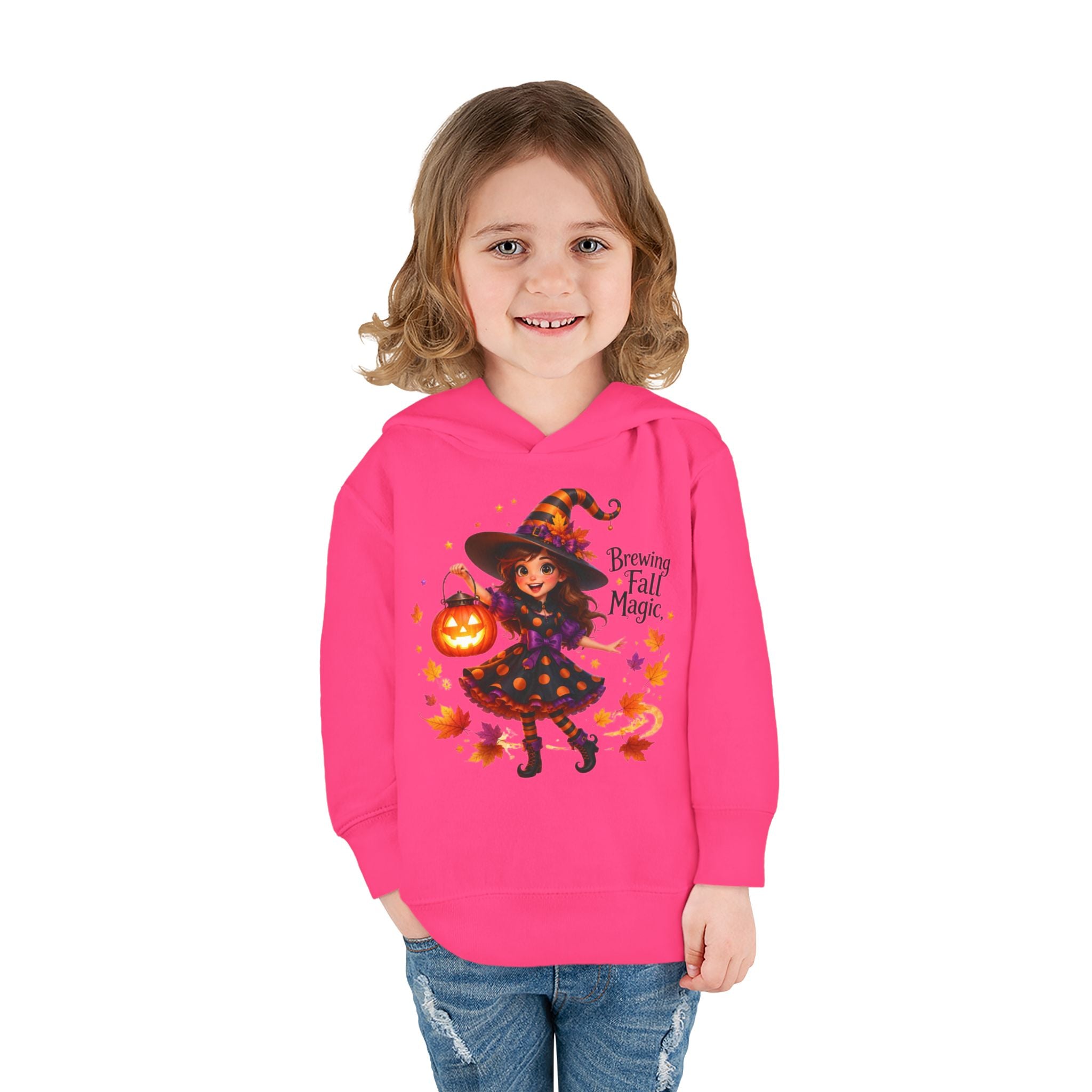 Toddler Hoodie — "Brewing Fall Magic" Halloween Witch Pullover