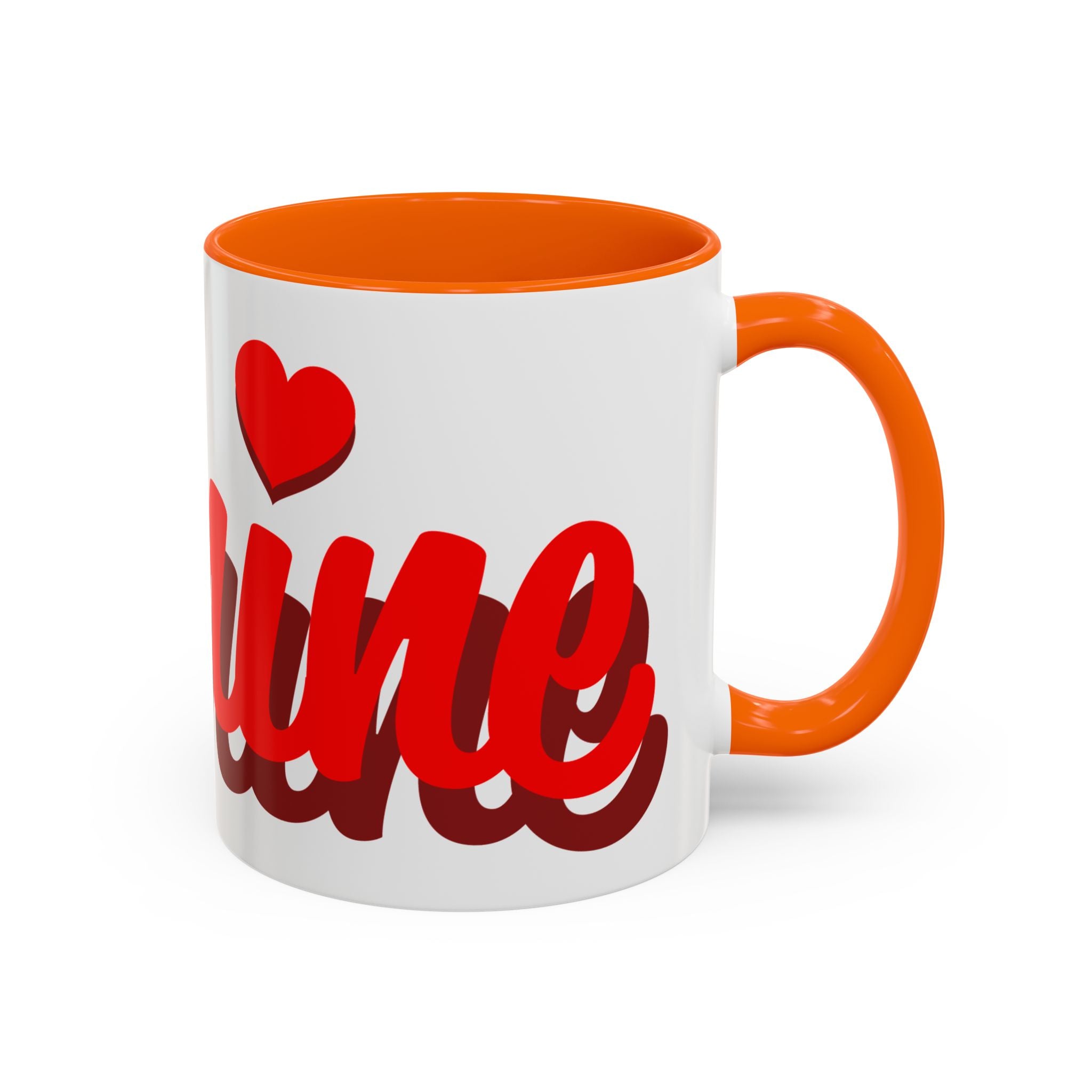 Be Mine Mug | Heart Valentine Coffee Mug, Accent Handle and Rim