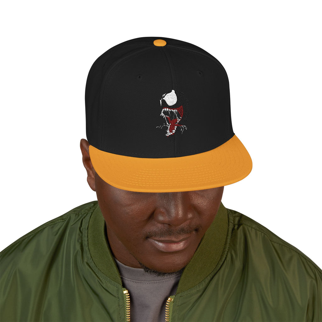 Embroidered Skull & Roses Snapback Hat — Gothic Streetwear Cap