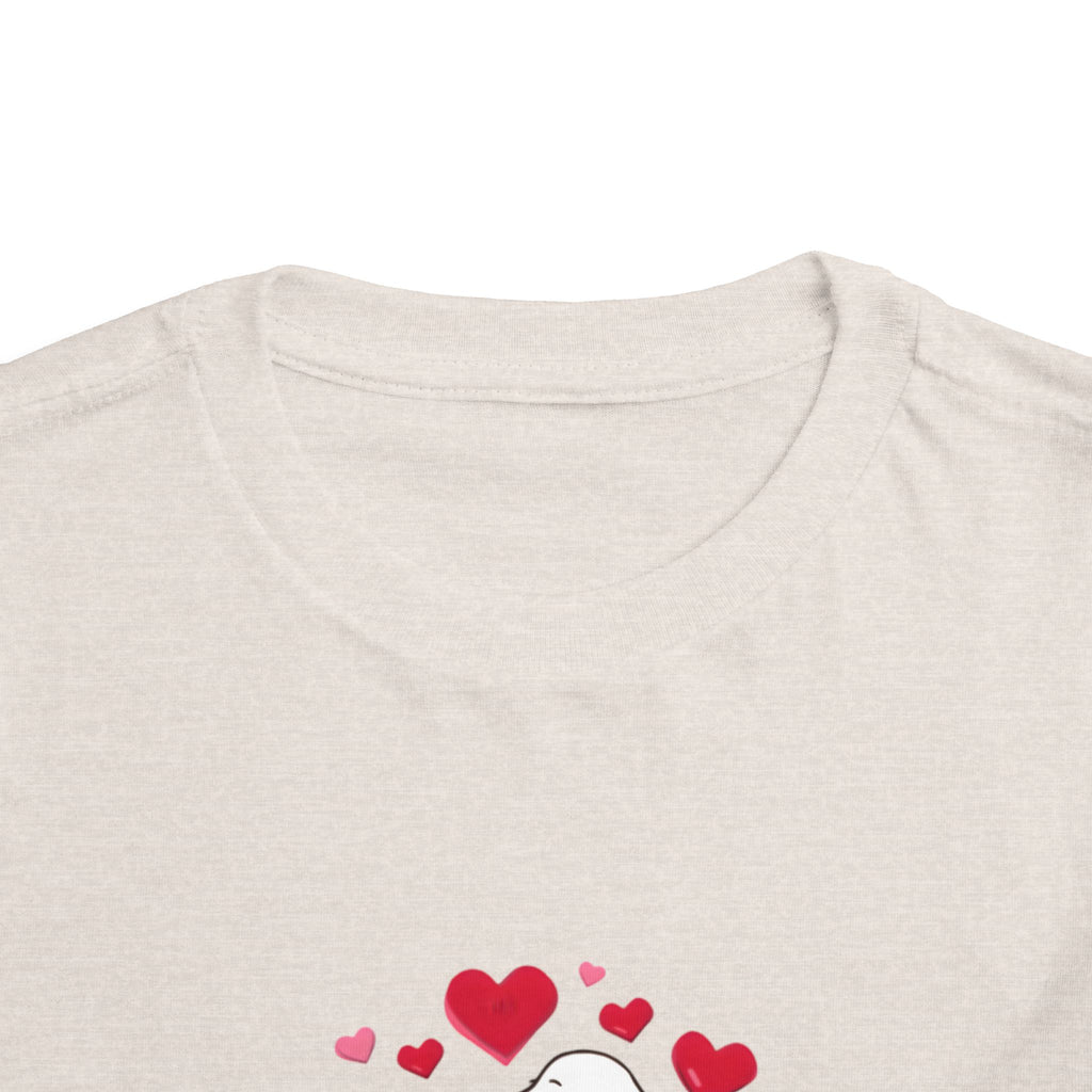 Toddler Tee — Cute Puppy “Love Is in the Air” Valentine Shirt