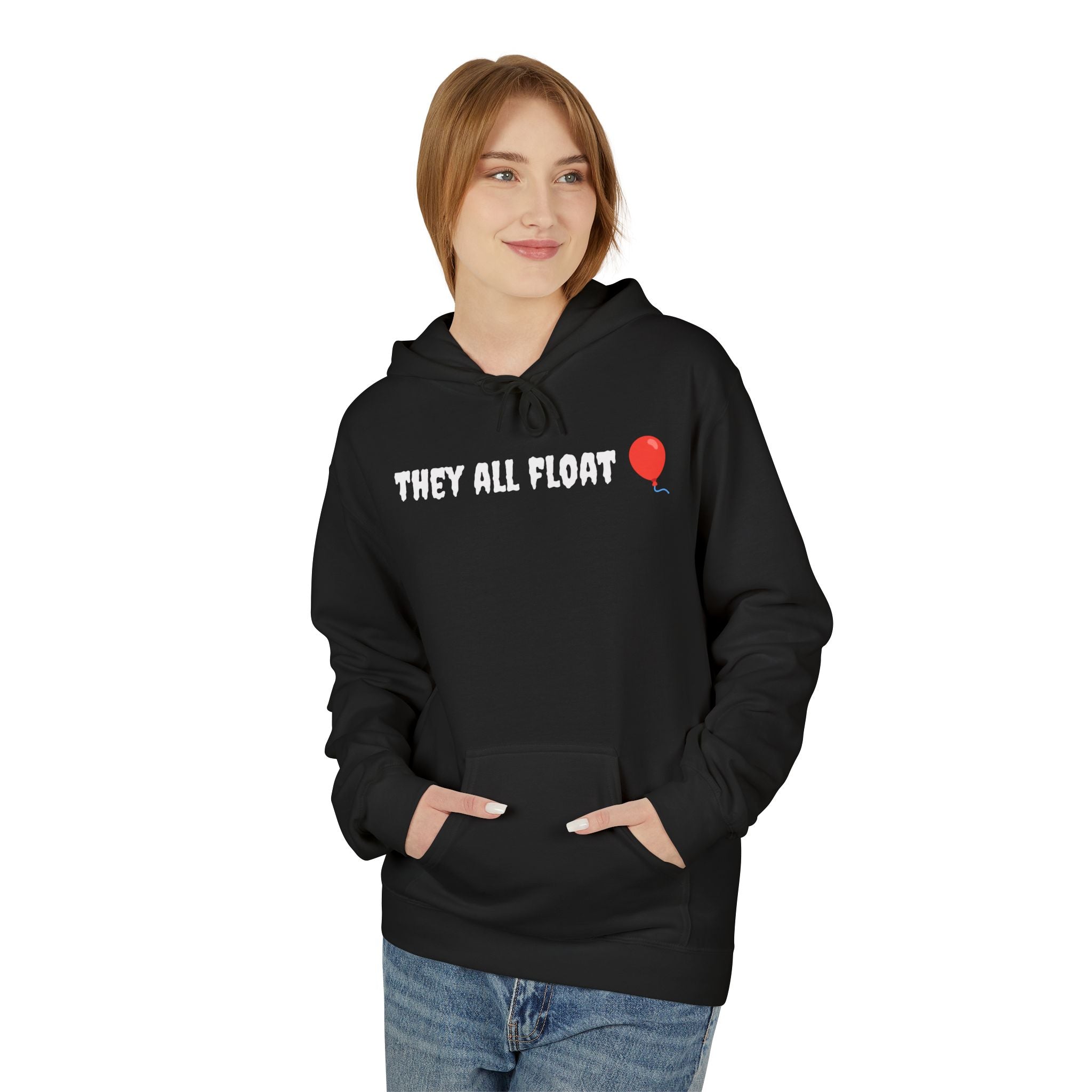 Horror Clown Girl Hoodie – Dark Balloon Graphic Pullover