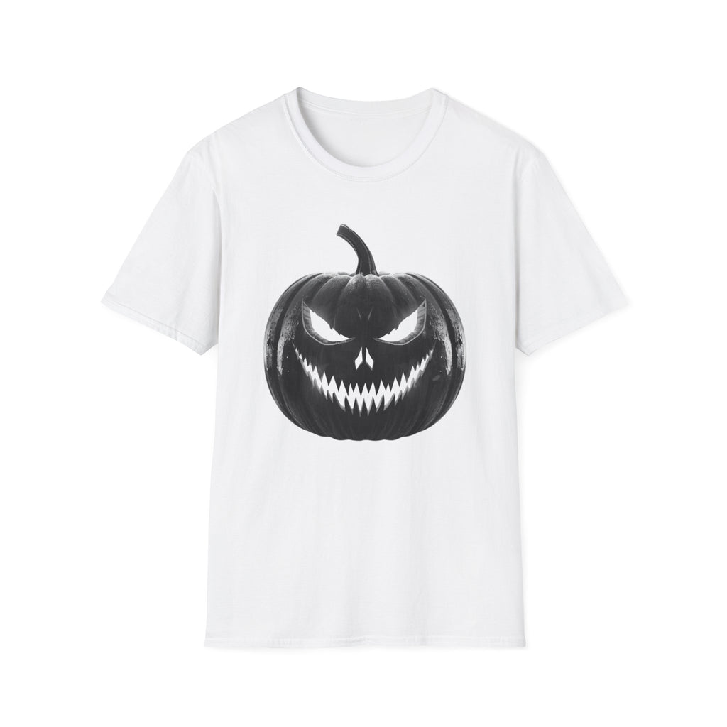 Halloween Jack-O'-Lantern T-Shirt — Spooky Black Pumpkin Graphic