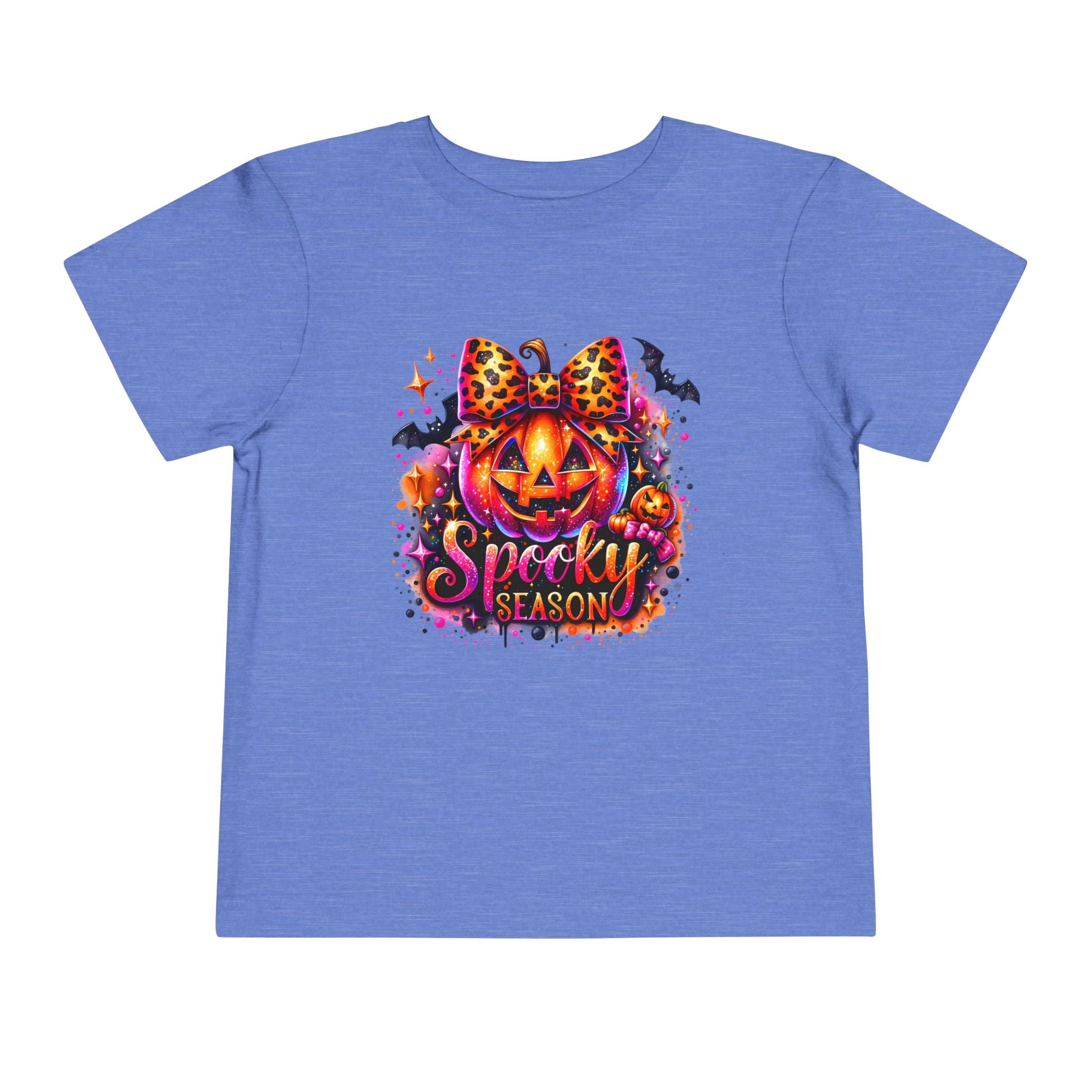 Toddler Tee — "Spooky Season" Pumpkin Bow Halloween Shirt