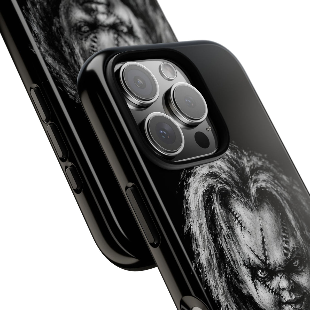Horror Doll Phone Case - Chucky-Inspired Creepy Portrait Tough Case