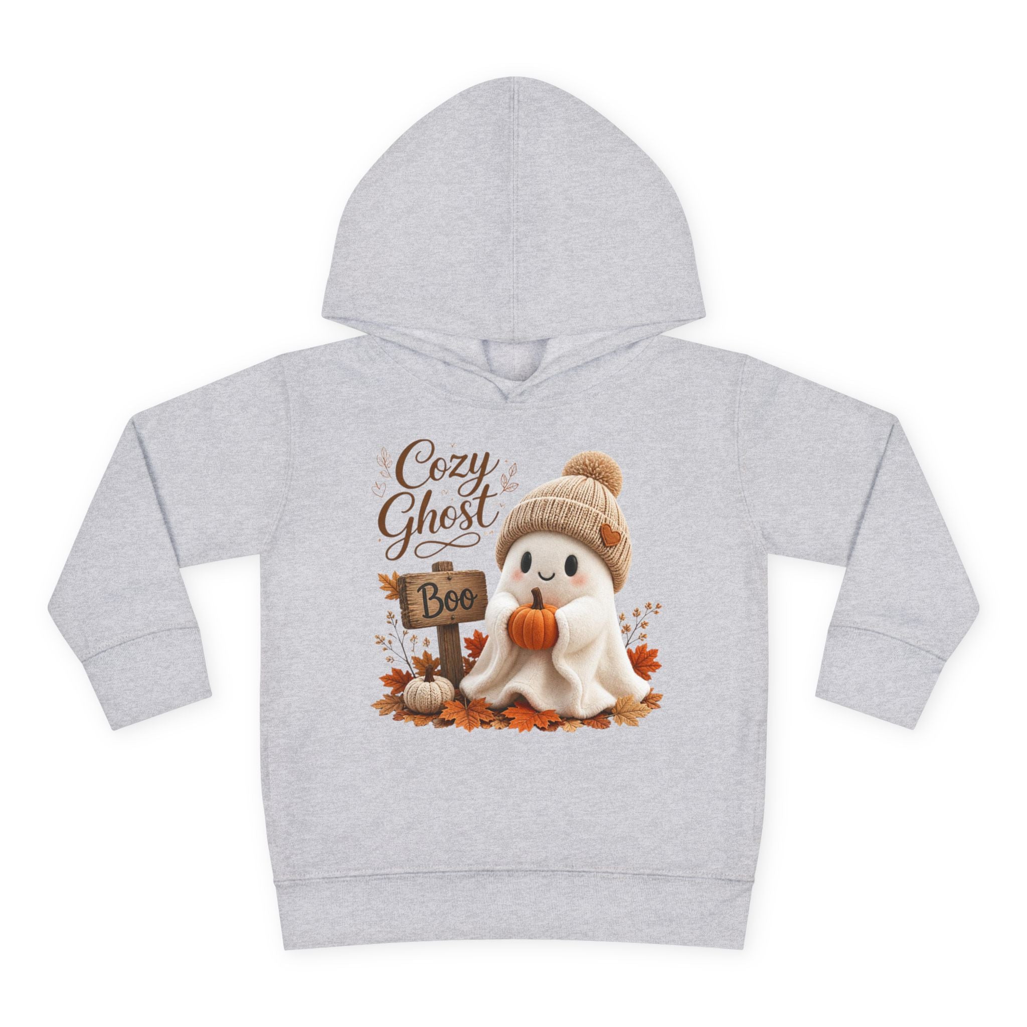 Toddler Hoodie – 'Cozy Ghost' Fall Halloween Pullover