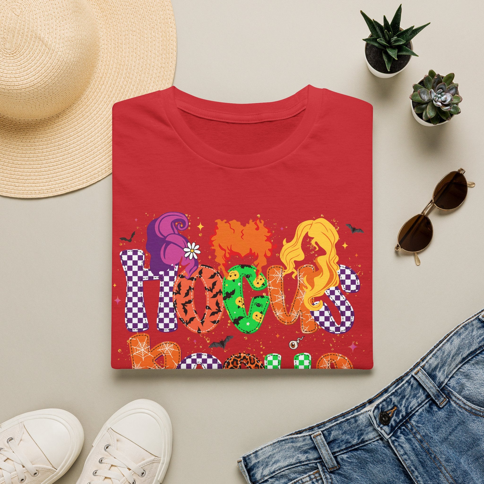 Hocus Pocus Halloween T‑Shirt — Colorful Witch Sisters Movie Tribute