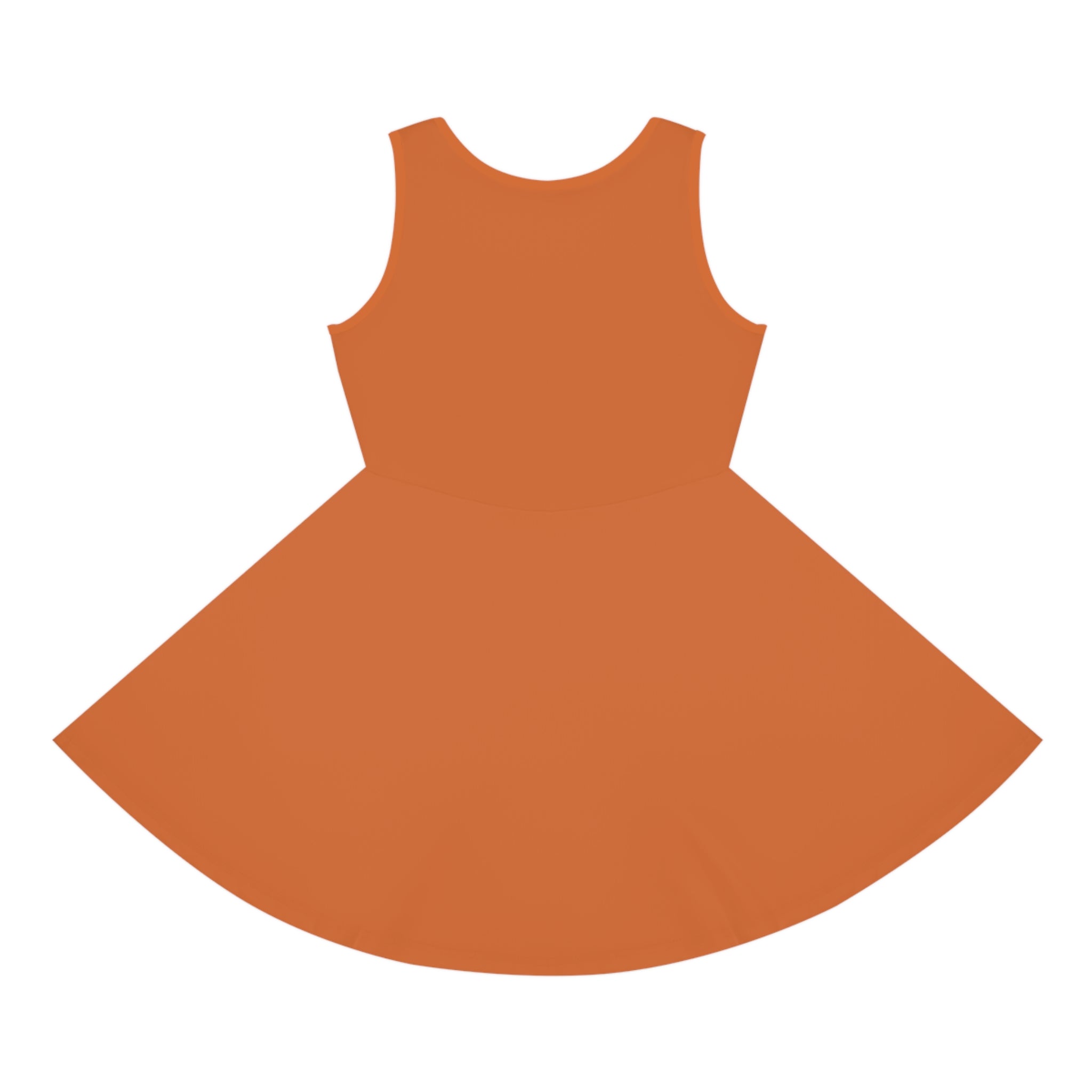 Girls' Halloween Leopard Witch Sundress — Orange Trick-or-Treat Costume Dress