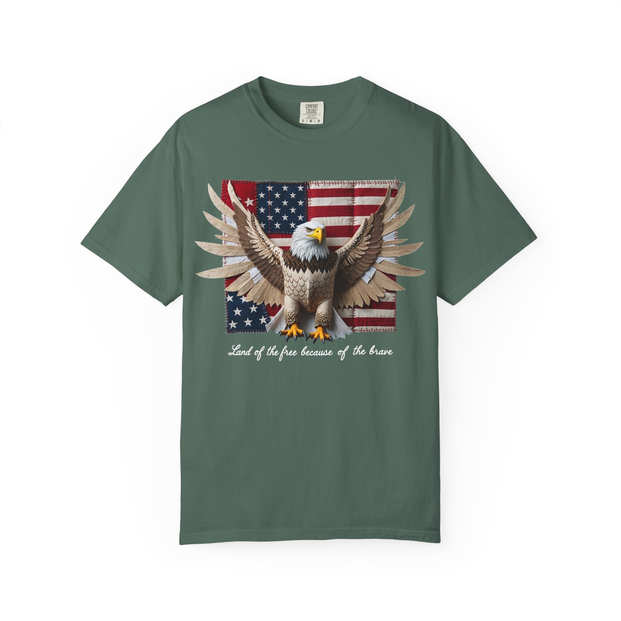 American Eagle Flag T-Shirt – Patriotic Bald Eagle Graphic Tee