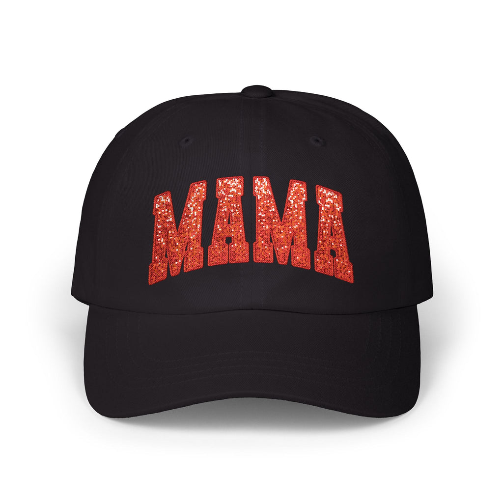 Glitter MAMA Cap | Dad Cap Hat, Sequin Text Embroidered Style