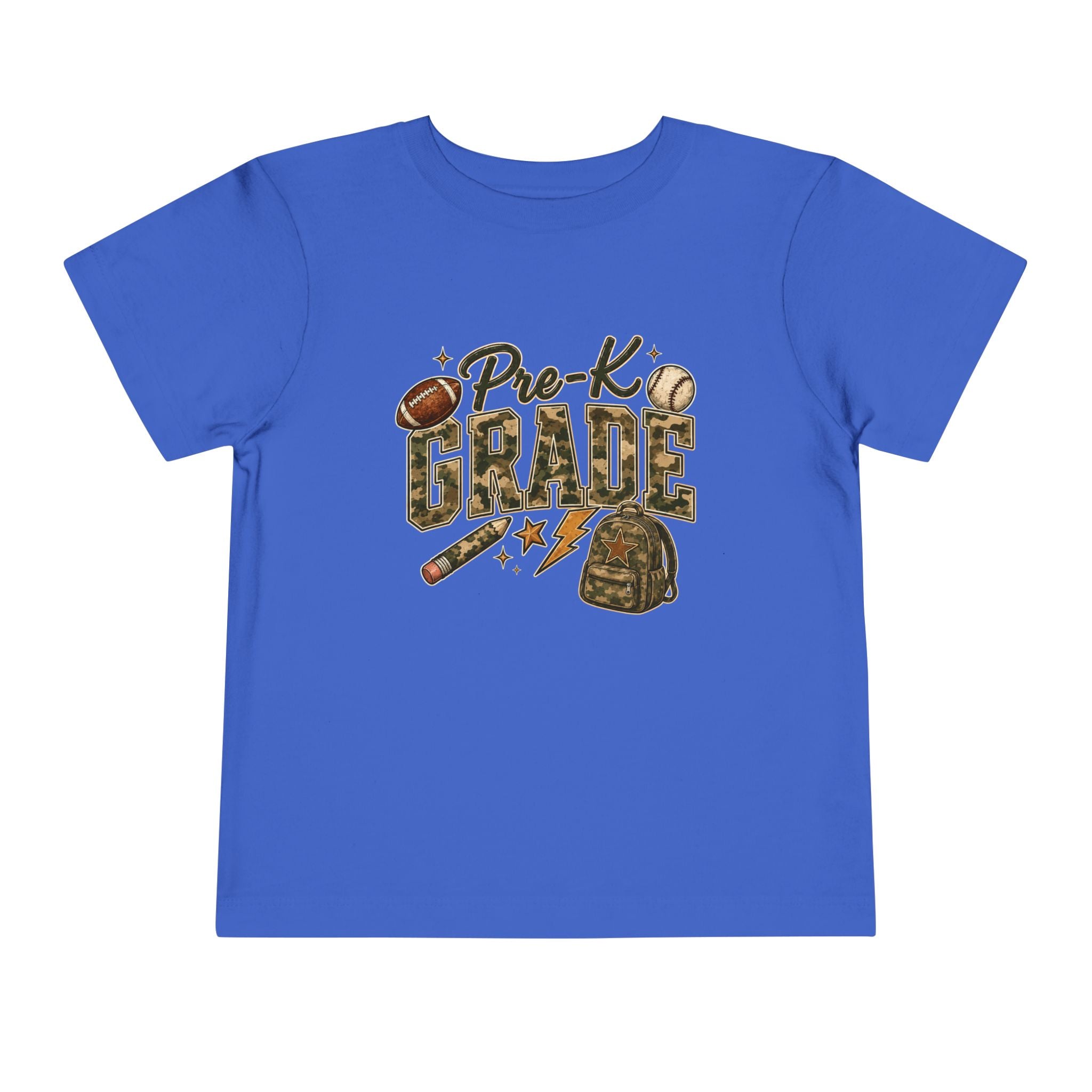 Pre-K Grade Toddler Tee — Back to School Sports Design