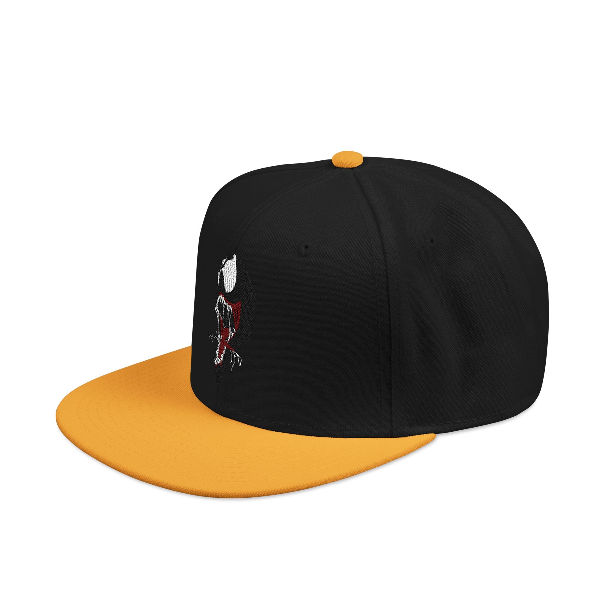 Embroidered Skull & Roses Snapback Hat — Gothic Streetwear Cap