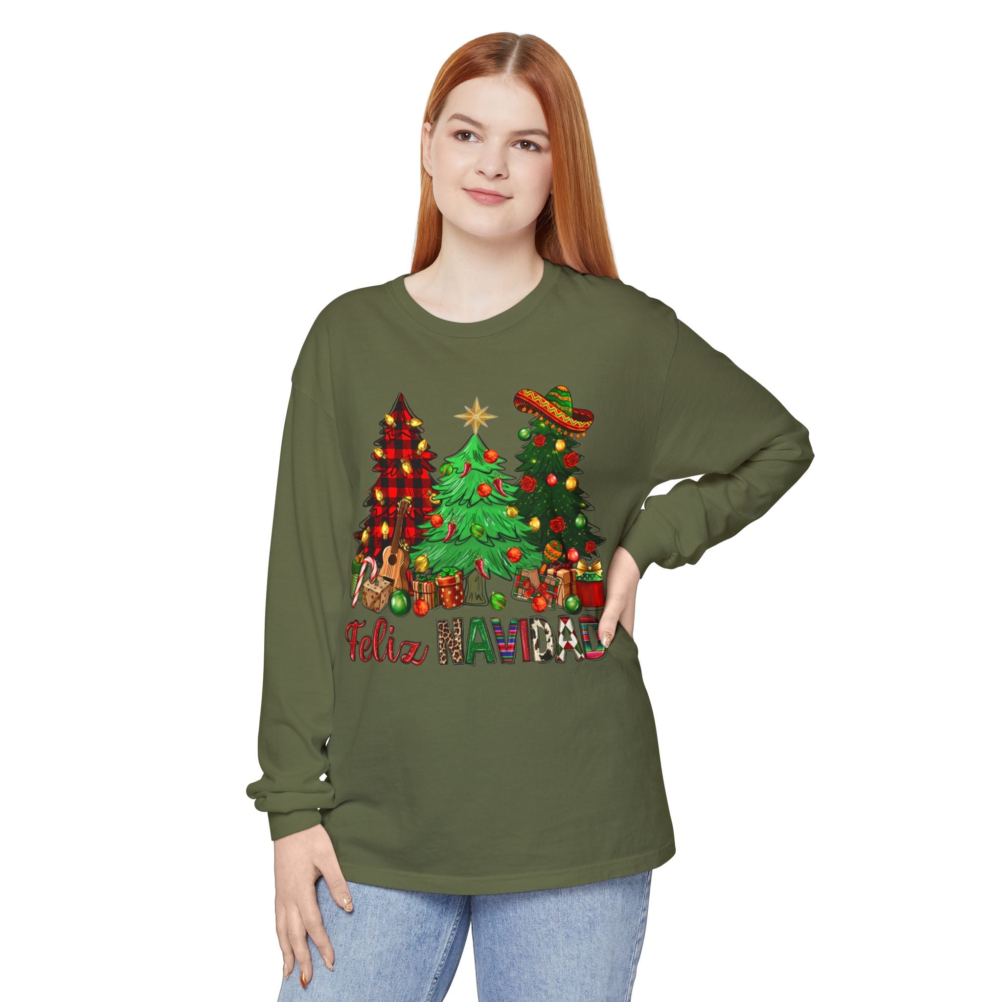 Feliz Navidad Christmas Long Sleeve Tee