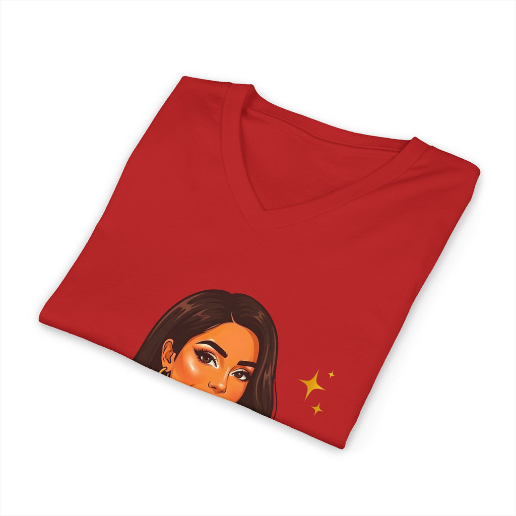 Believe In You V-Neck Tee — Inspirational Woman Graphic T‑Shirt