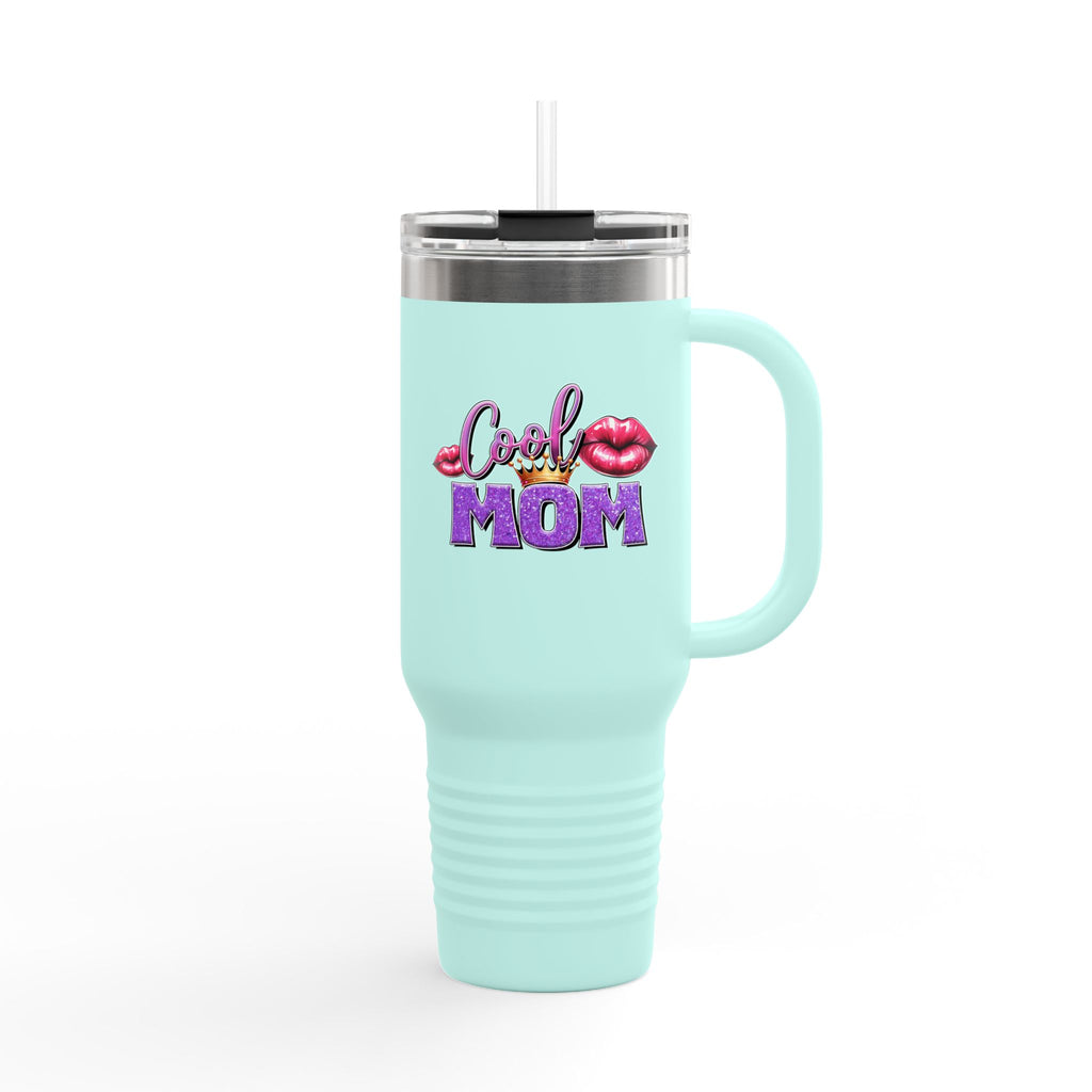 40oz Insulated Travel Mug – Loud Mom Lip Print (Keeps Drinks Hot & Cold)