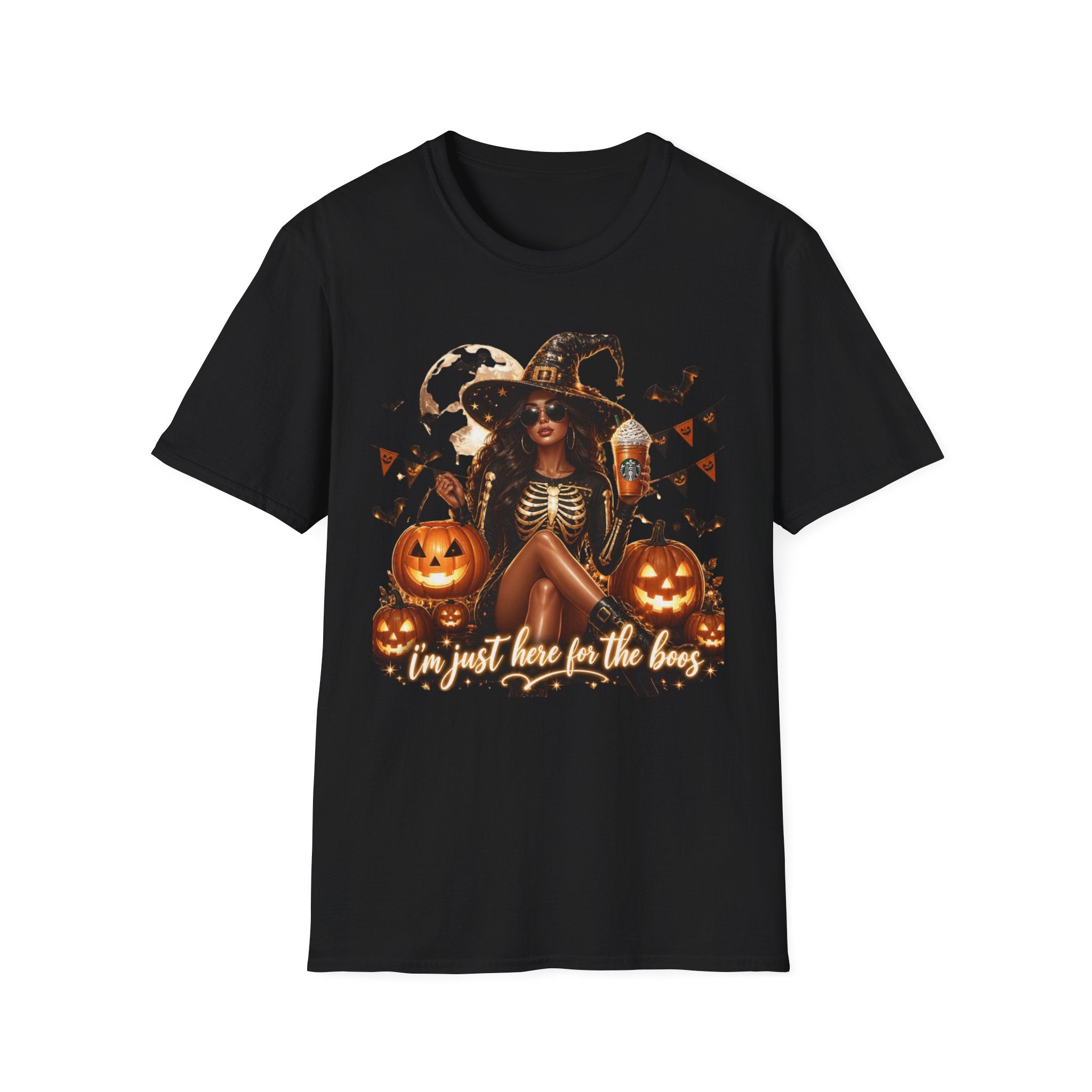 Halloween Witch T-Shirt — "And Just Here in the Boo" Graphic Tee