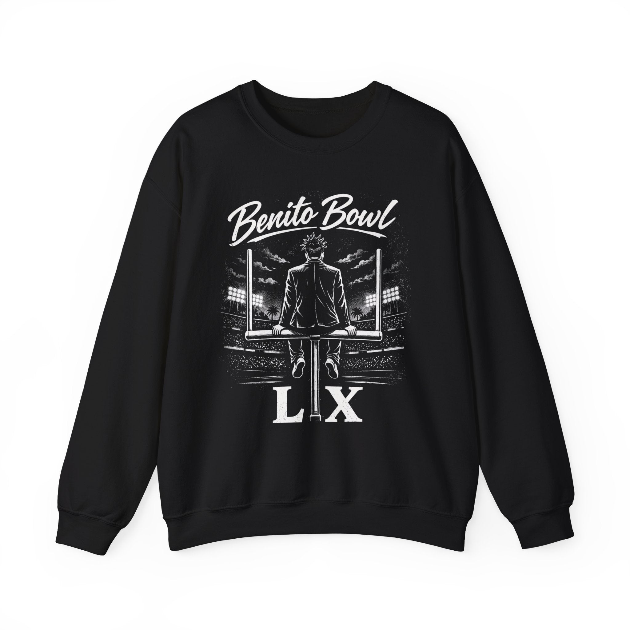 Benito Bowl LIX Crewneck Sweatshirt — Football Stadium Graphic Signature Crew