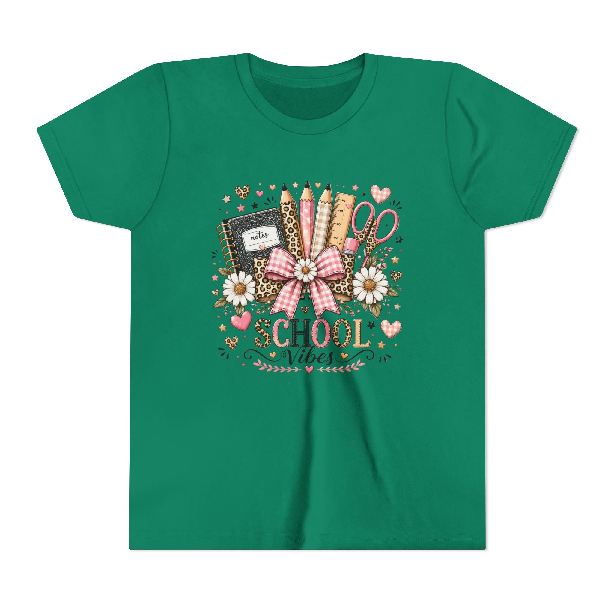 Youth Tee — "School Vibes" Back-to-School Graphic