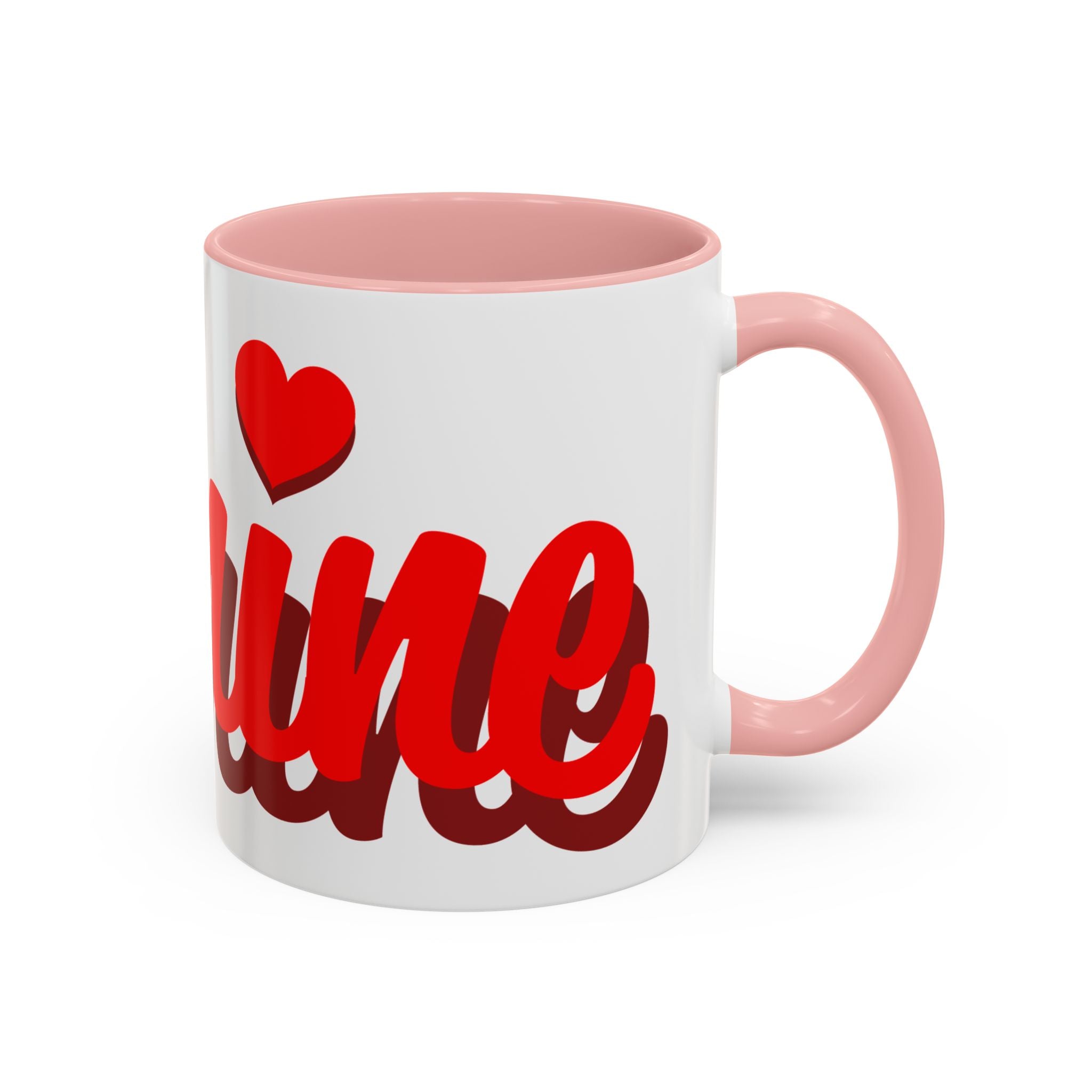 Be Mine Mug | Heart Valentine Coffee Mug, Accent Handle and Rim