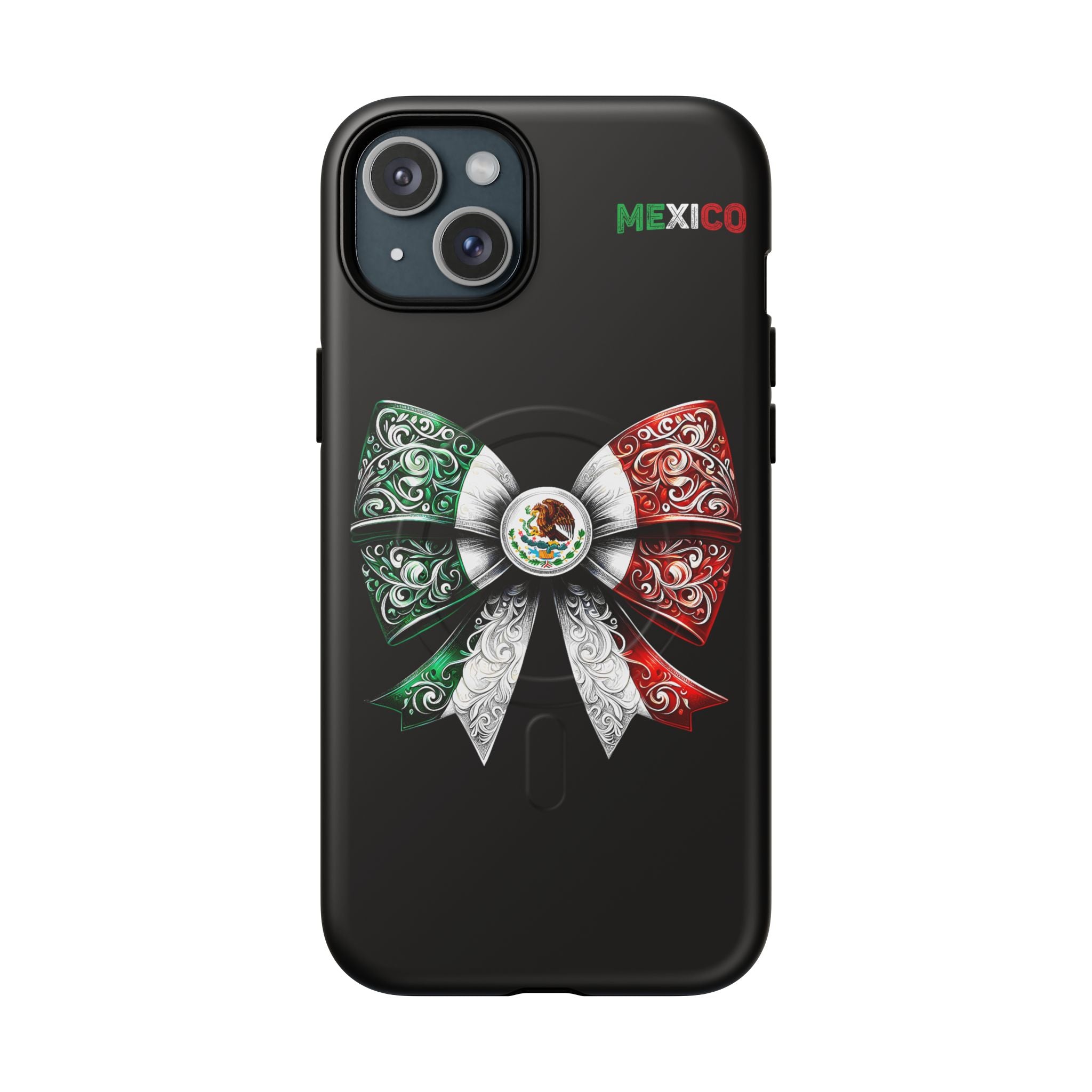 Mexican Flag Bow Tough Magnetic Phone Case — Patriotic Mexico iPhone Cover